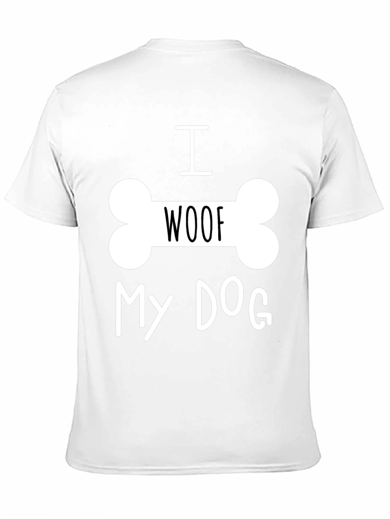 Black I Woof My Dog T-Shirt - Black, Dog Lover Tee view 11