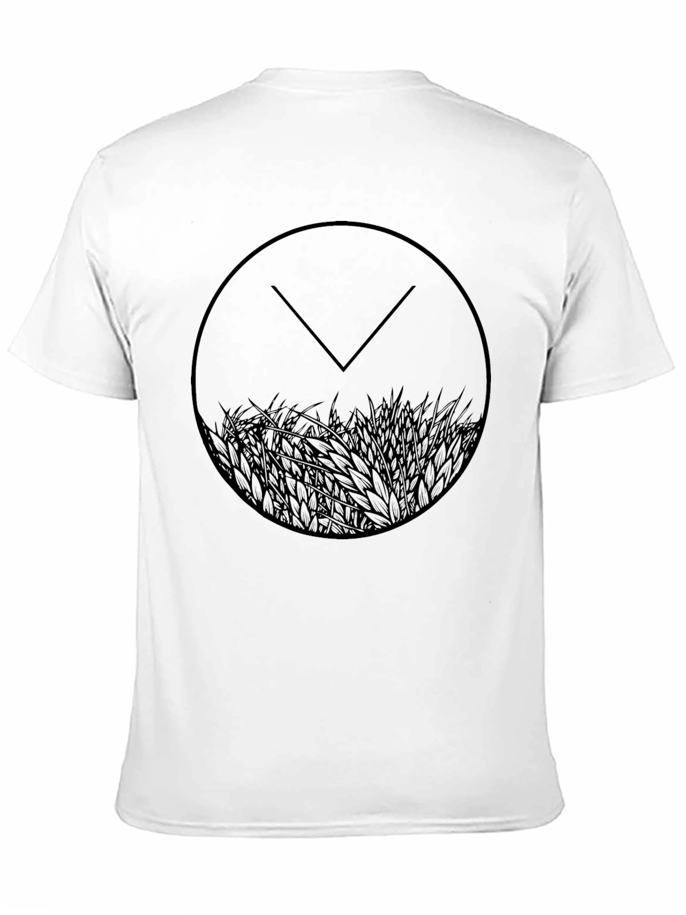 Black Graphic Tee: Circular Design, Minimalist Style view 11