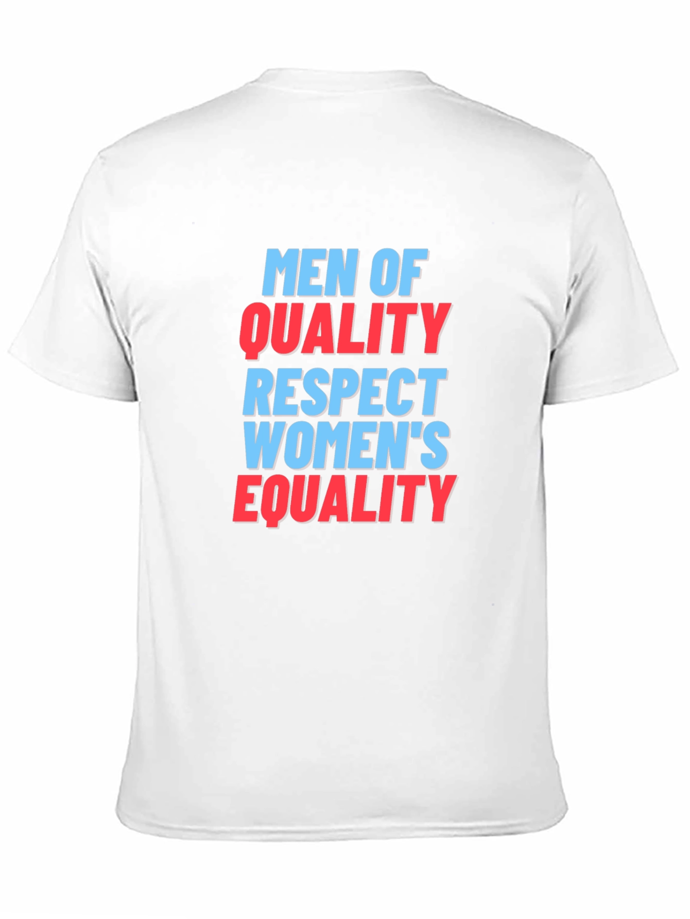 Black Men of Quality Respect Women's Equality T-Shirt view 11