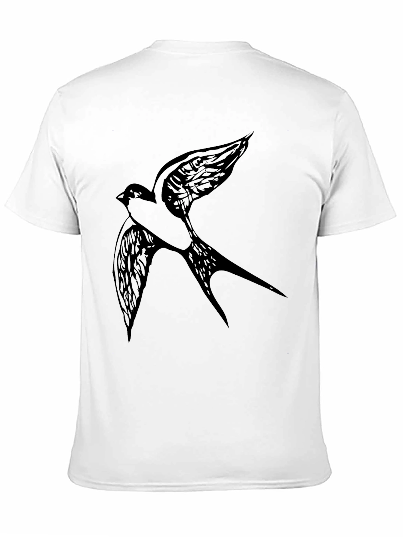Black Black T-Shirt with Bird Graphic view 11