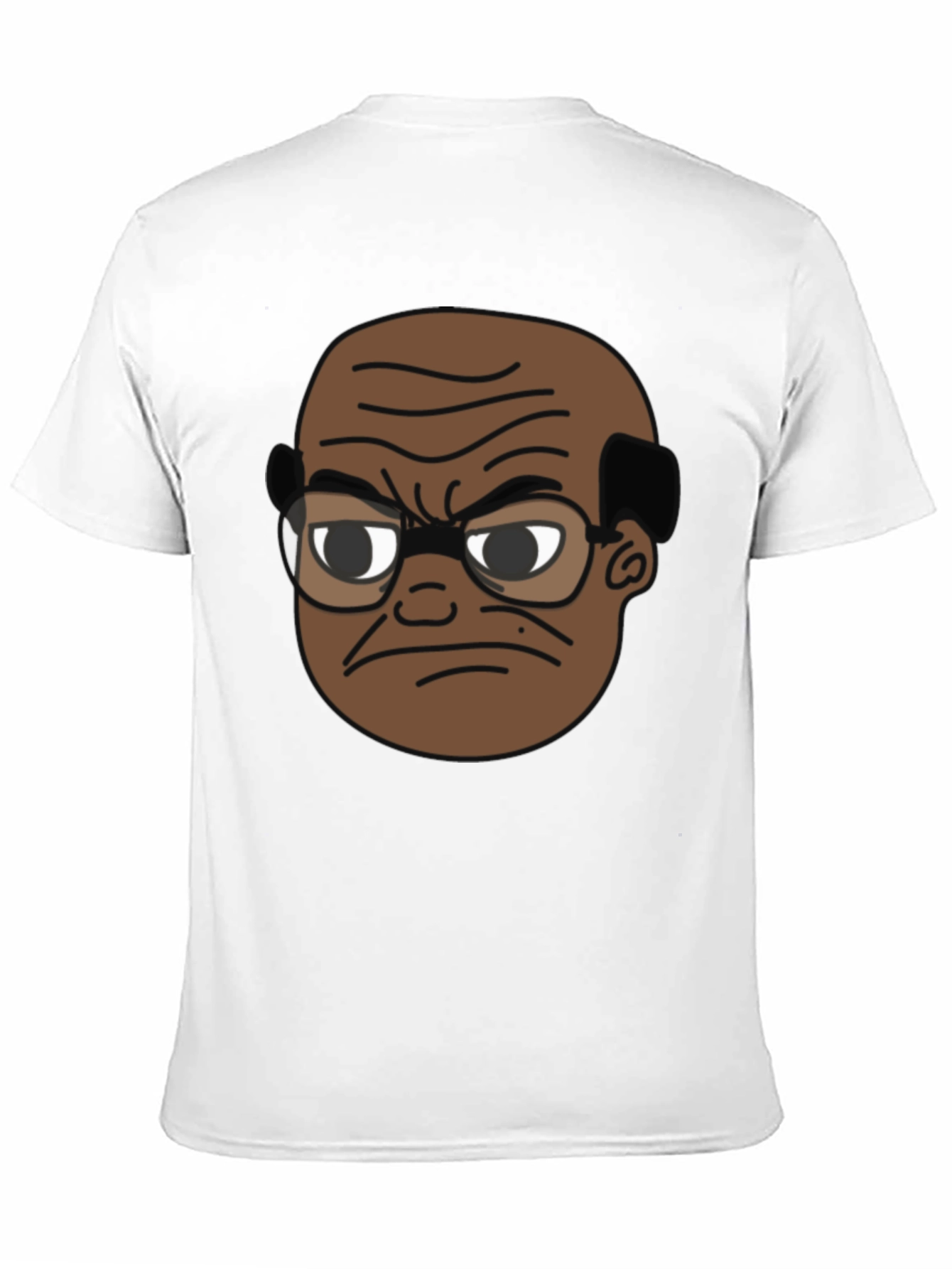 Black Angry Old Man Cartoon Graphic Tee view 11