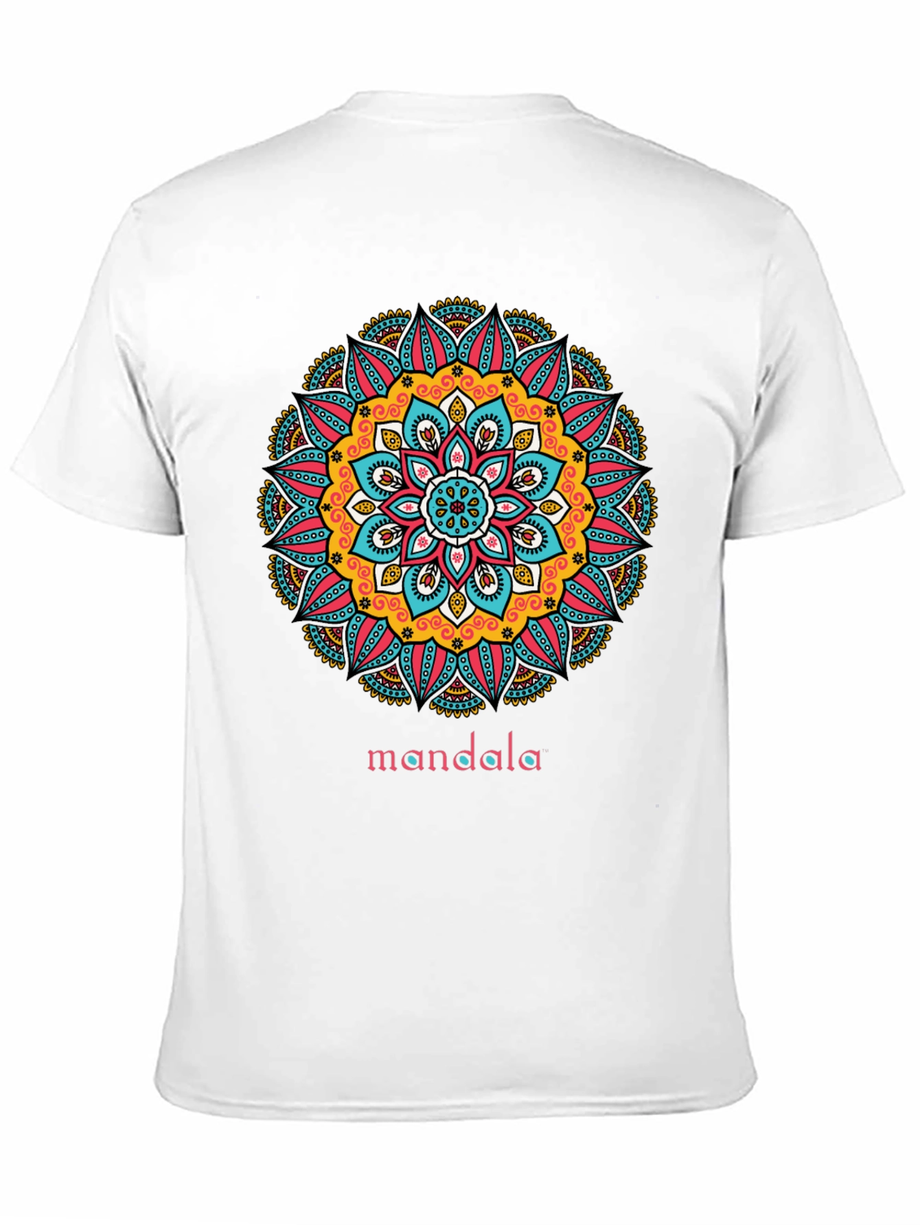 Black Mandala Graphic Print Black T-Shirt view 11