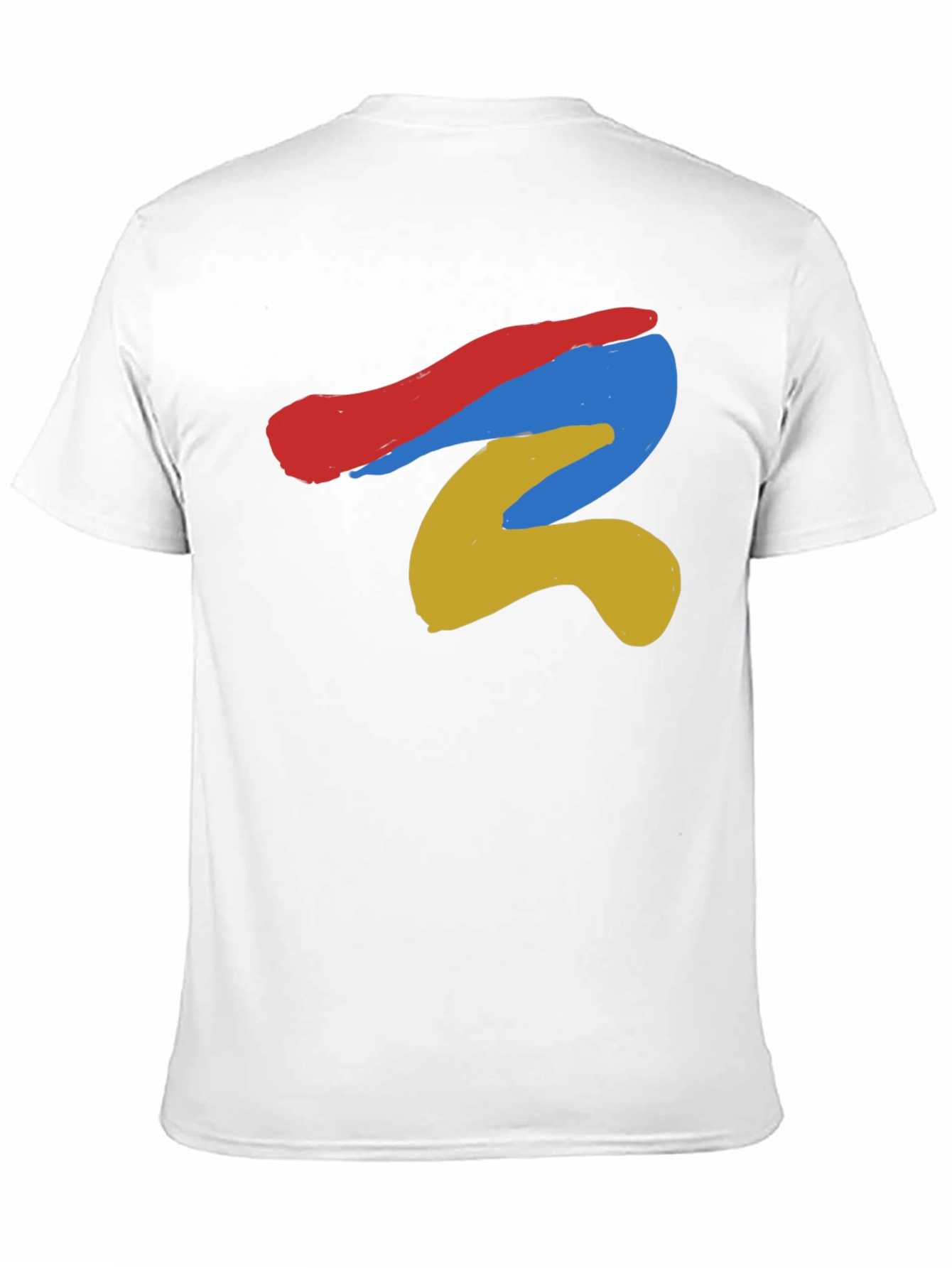 Black Abstract Color Stroke Graphic Tee - Modern Art Shirt view 11