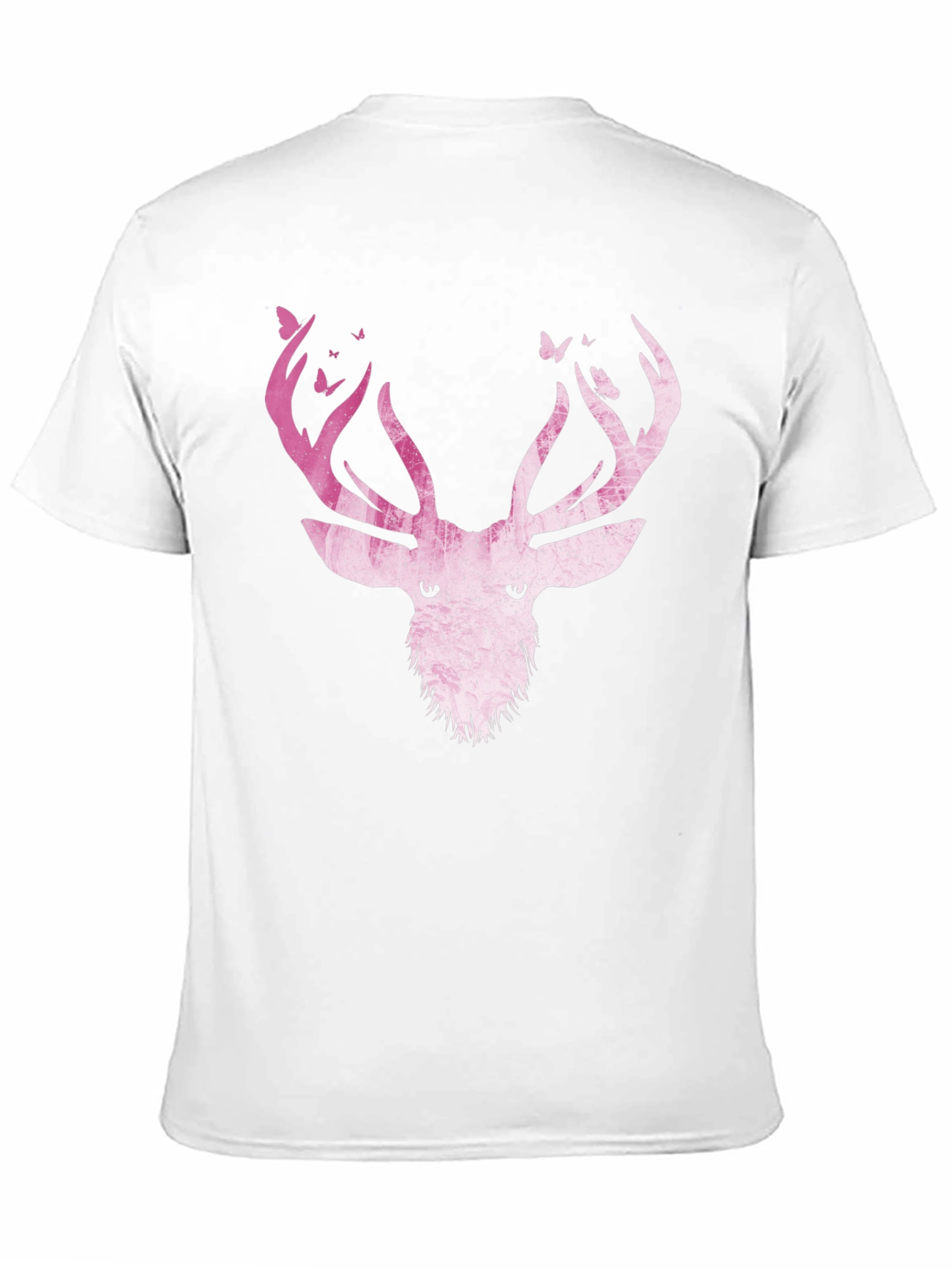 Black Deer Antler Butterfly Graphic T-Shirt view 11