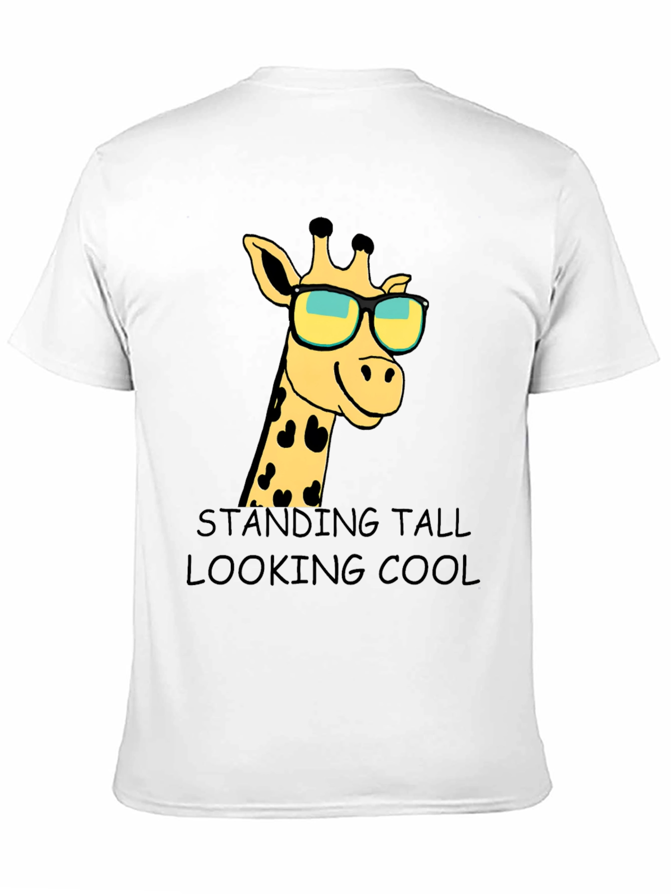 Black Giraffe Sunglasses Graphic T-Shirt: Standing Tall Looking Cool view 11