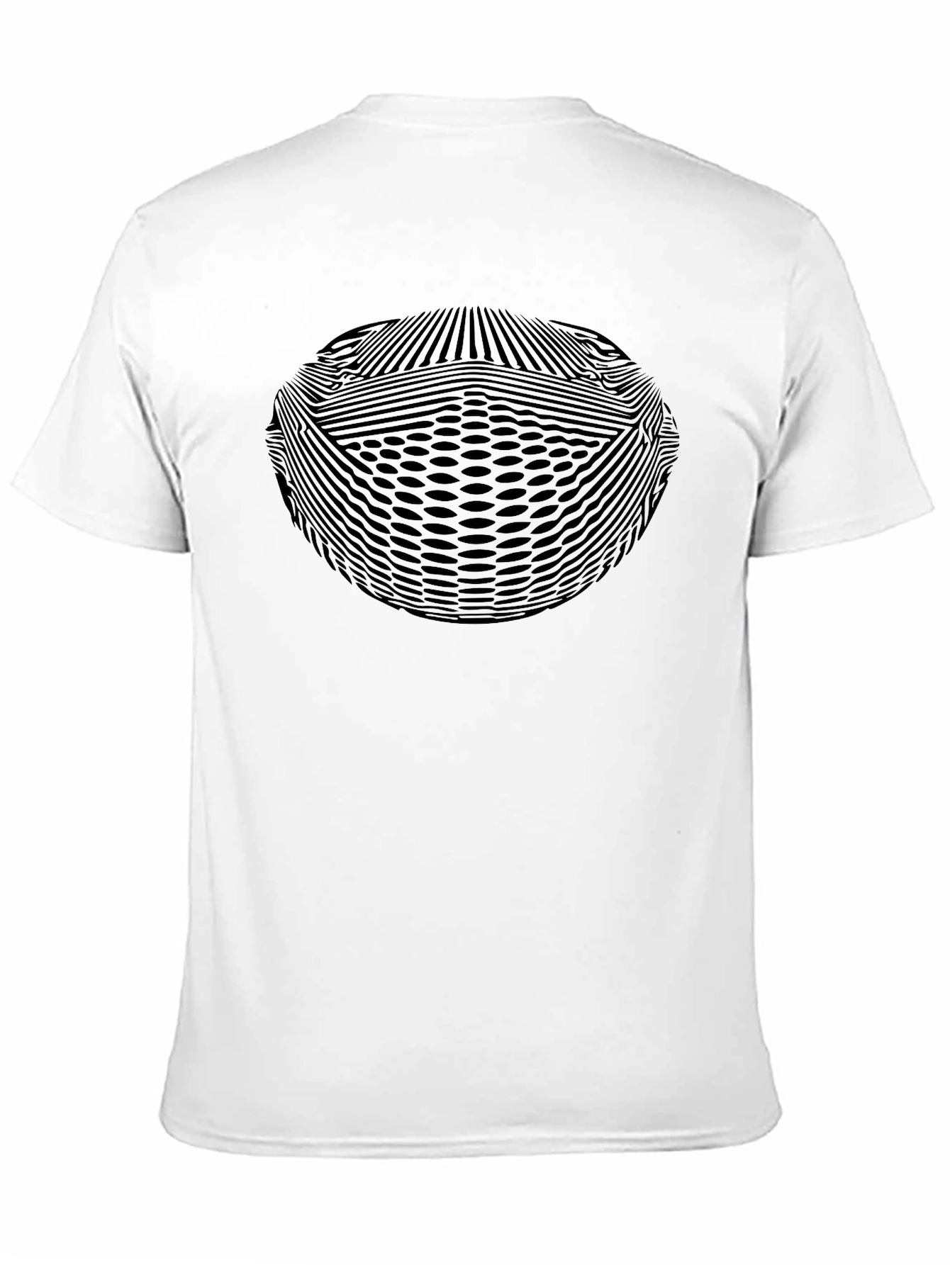 Black Abstract Pattern Black T-Shirt view 11