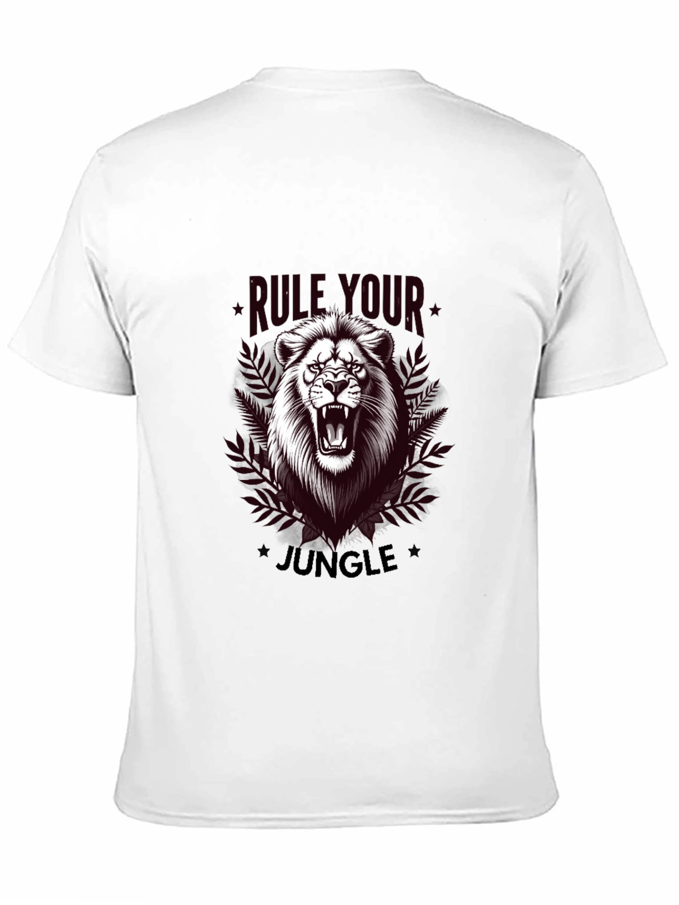 Black Rule Your Jungle Lion Graphic T-Shirt view 11