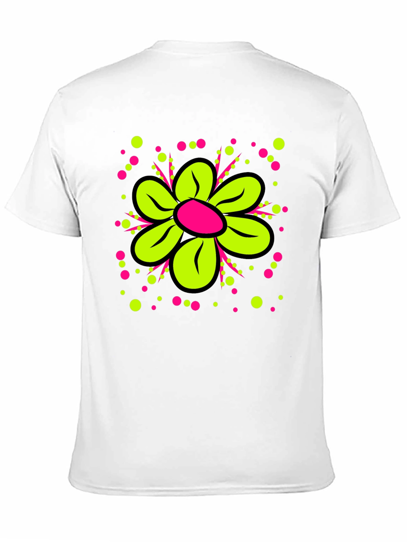 Black Funky Flower Graphic Tee - Black view 11