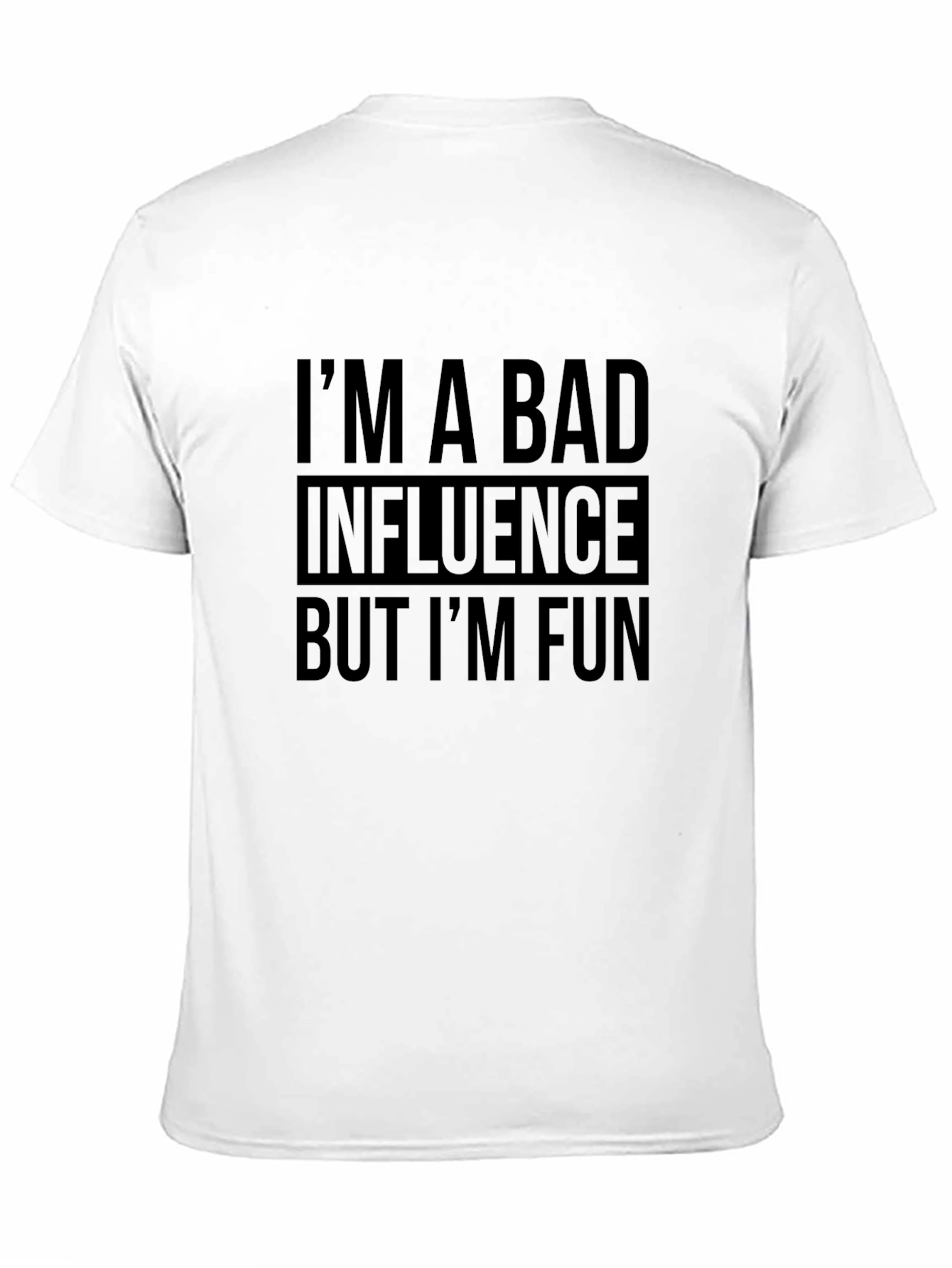 Black Bad Influence Fun Graphic T-Shirt view 11