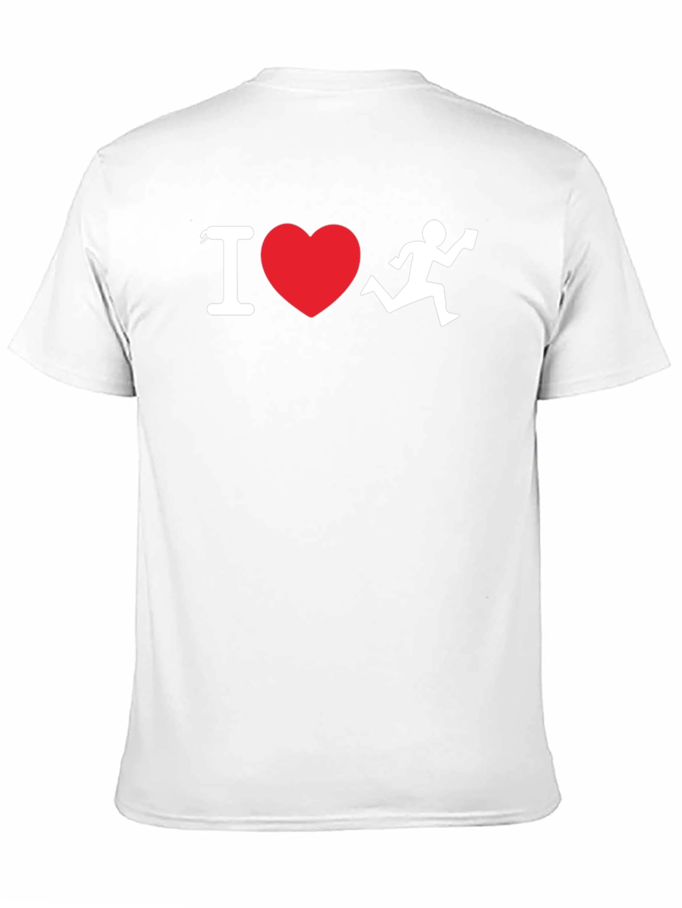 Black I Heart Running T-Shirt - Black Cotton Blend view 11