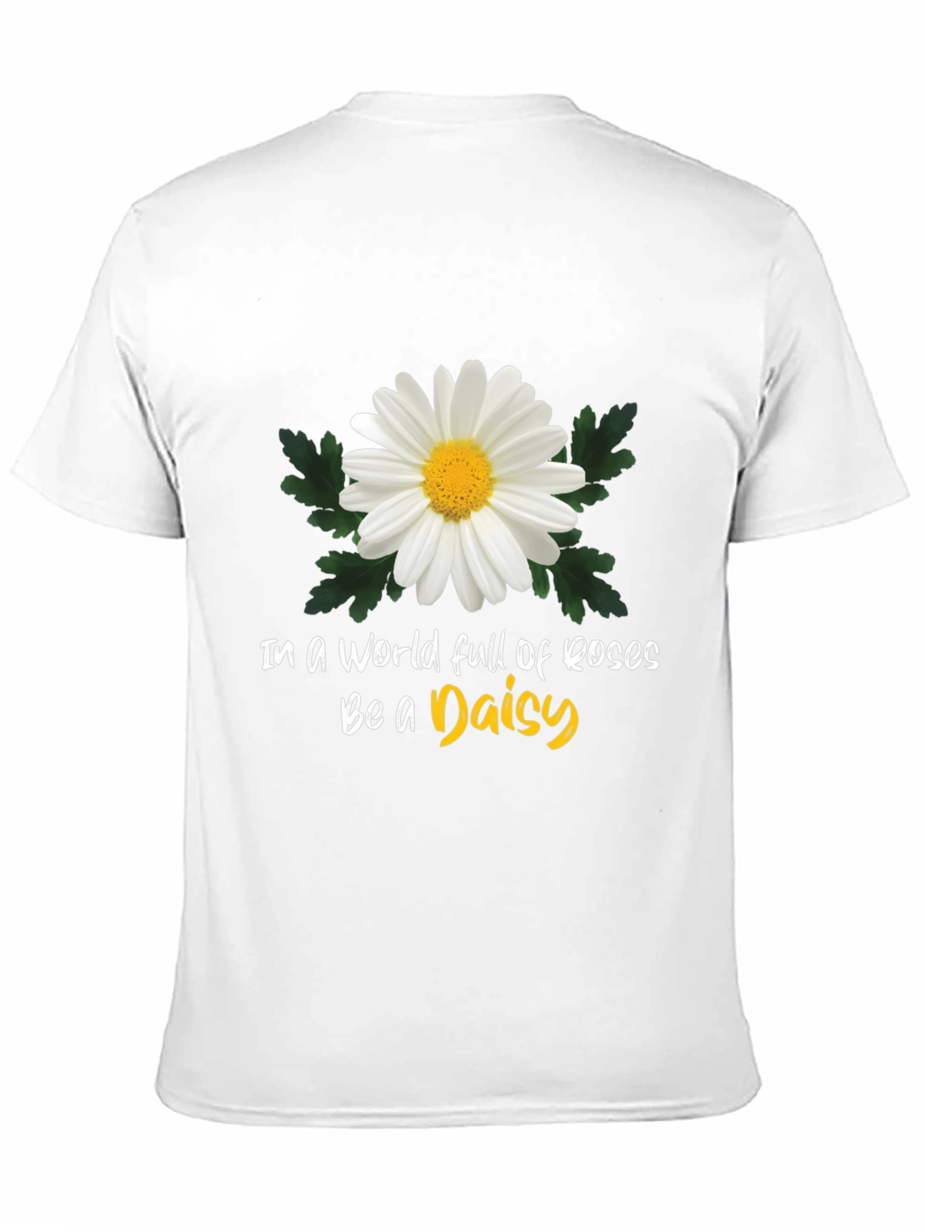 Black Be a Daisy T-Shirt: Unique Floral Graphic Tee view 11