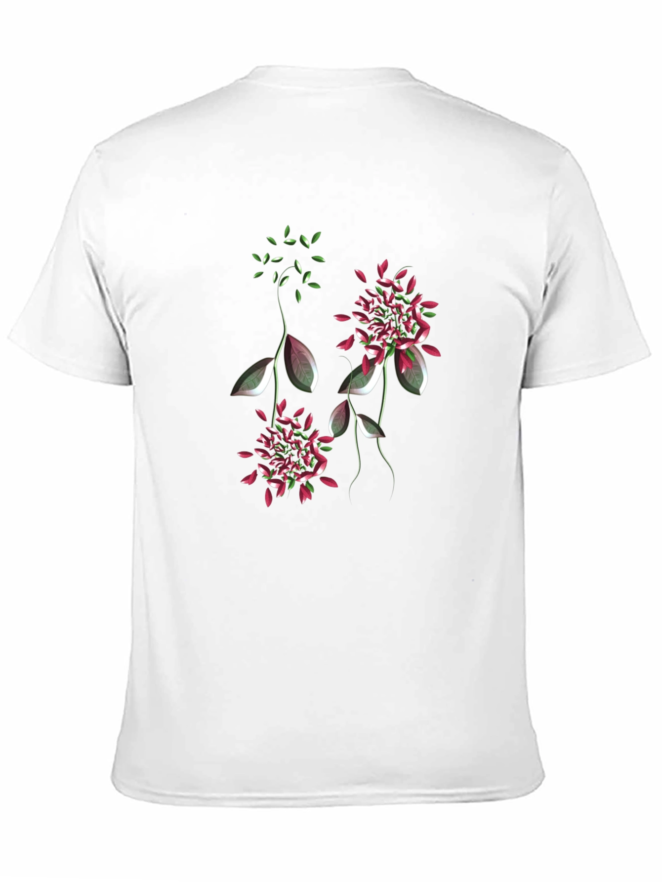 Black Floral Print T-Shirt - Black Cotton Blend view 11