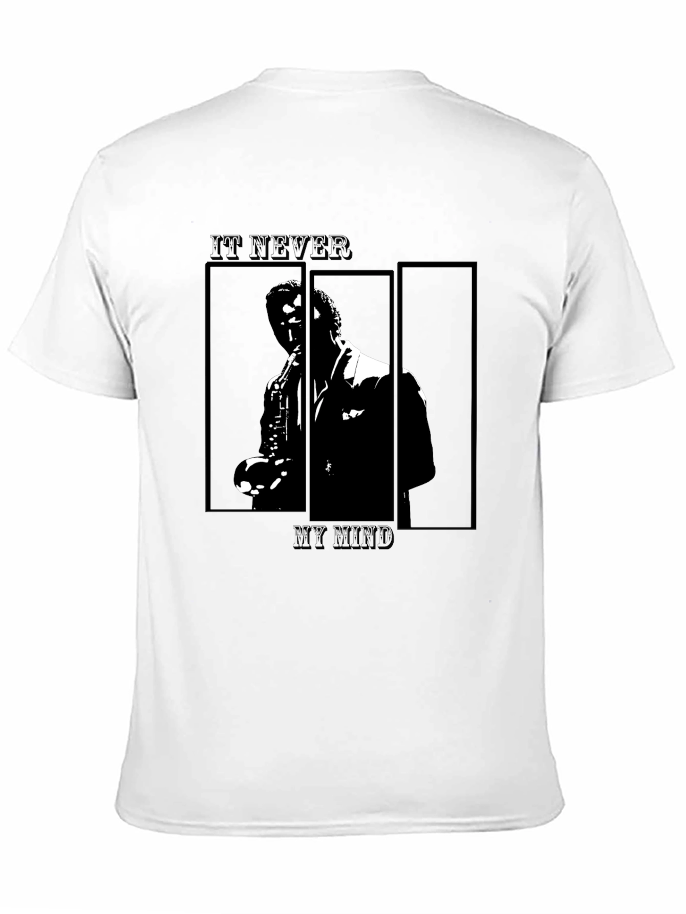 Black Jazz Saxophone Graphic Tee - Classic Black T-Shirt view 11