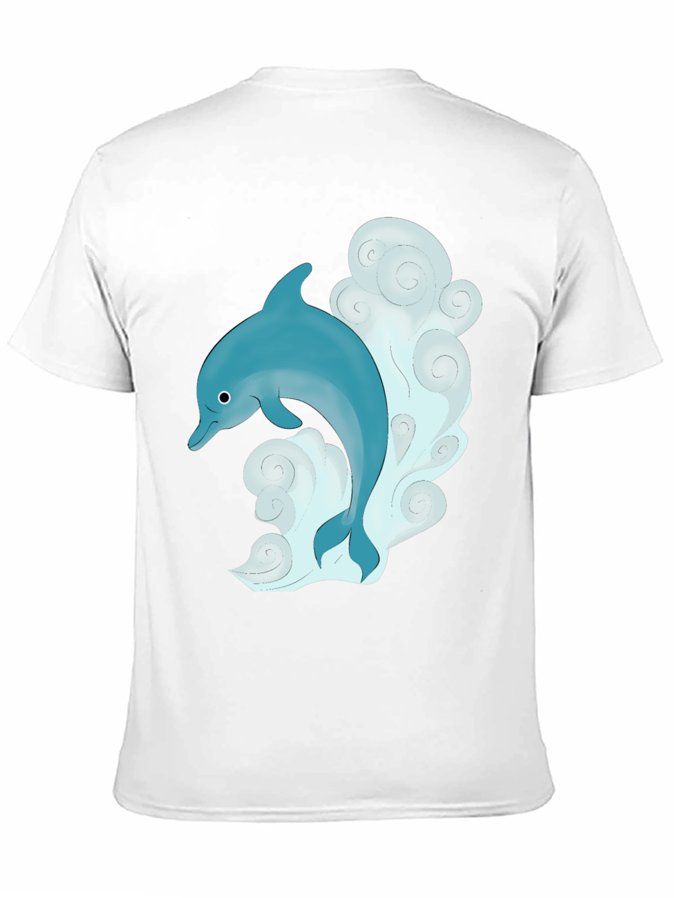 Black Dolphin Graphic T-Shirt - Black Cotton Tee view 11