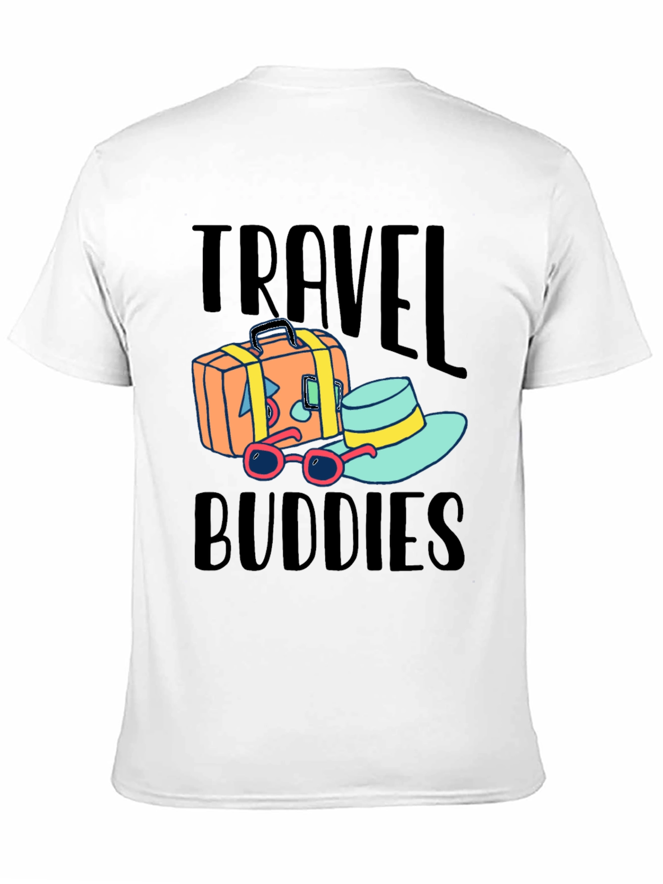 Black Travel Buddies T-Shirt view 11