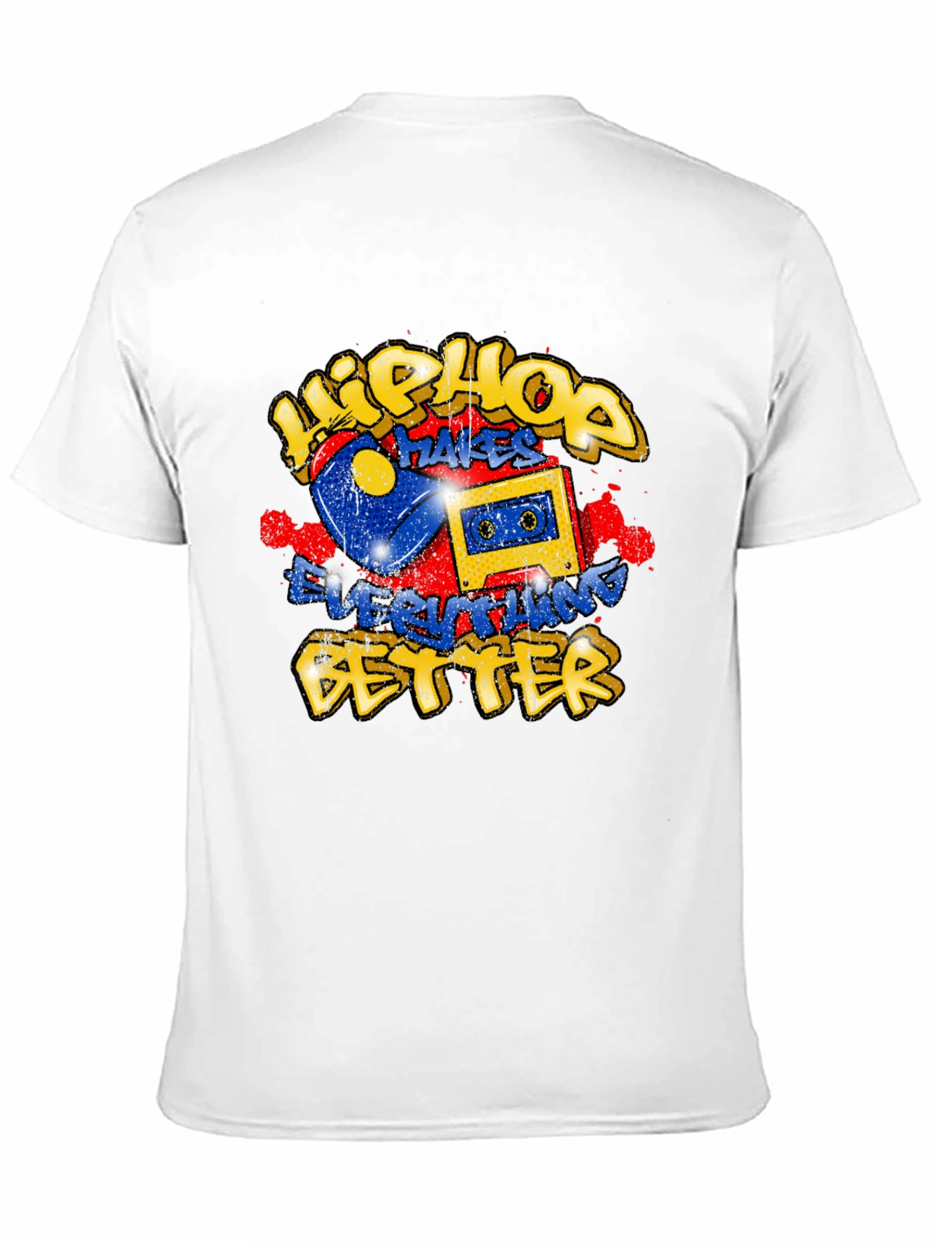 Black Hip Hop Makes Everything Better Graphic T-Shirt view 11