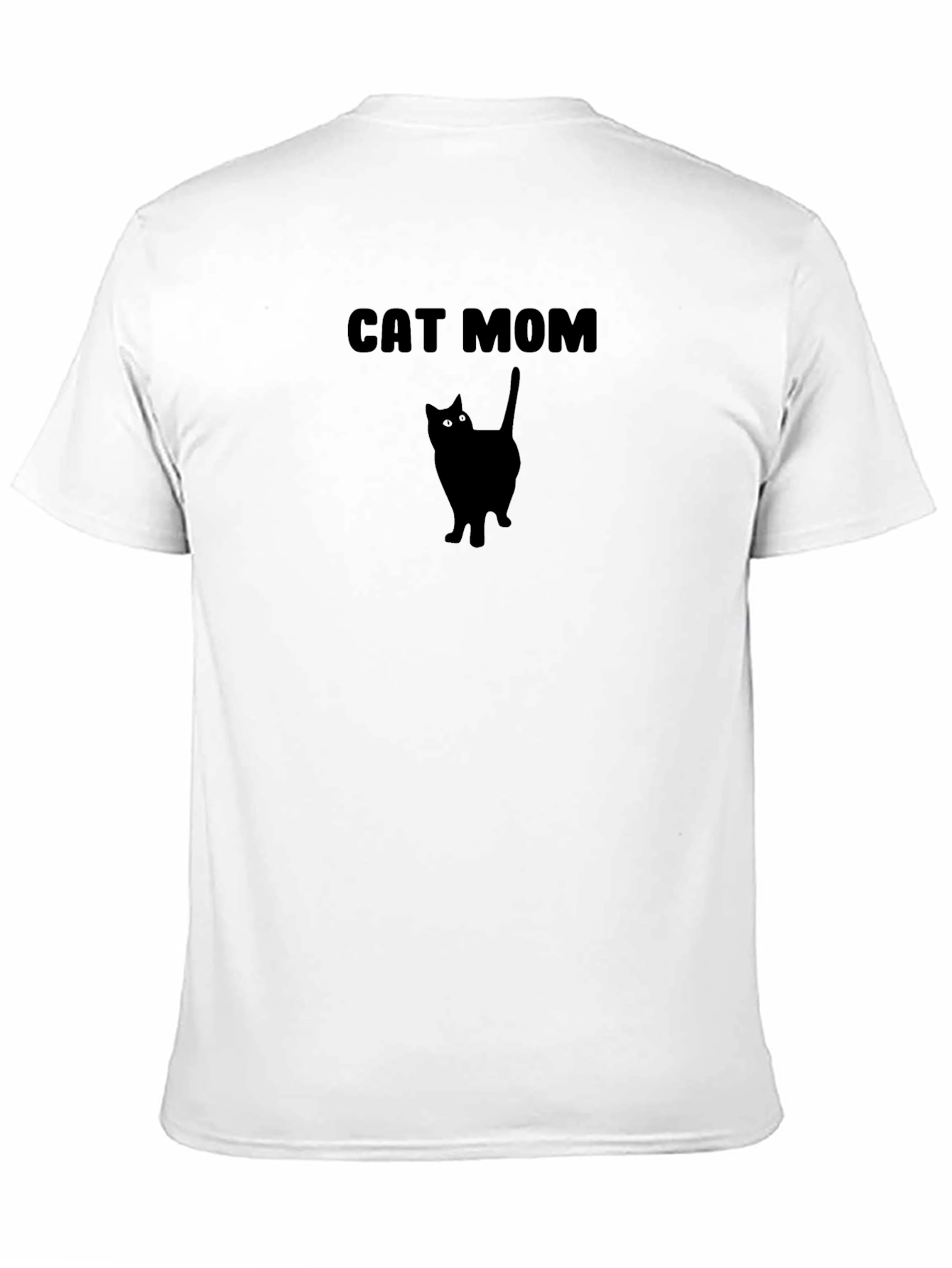 Black Cat Mom T-Shirt - Black Cat Silhouette view 11