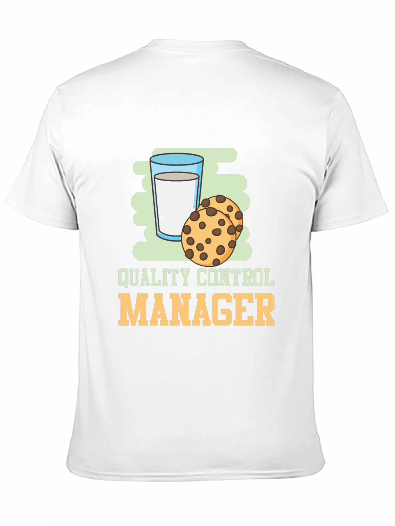 Black Quality Control Manager Cookie & Milk Graphic T-Shirt view 11