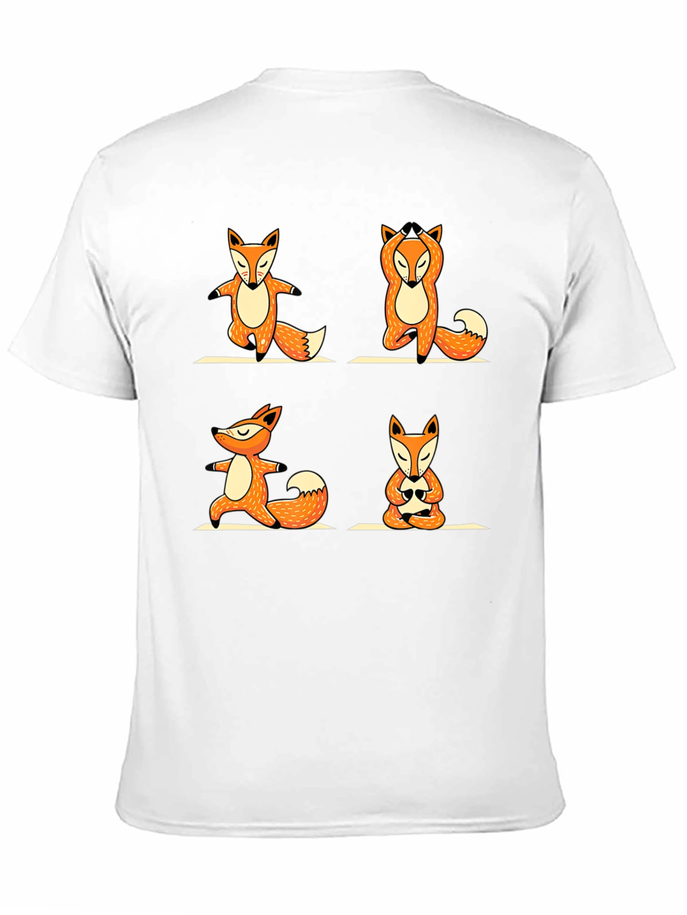 Black Yoga Fox Black T-Shirt view 11