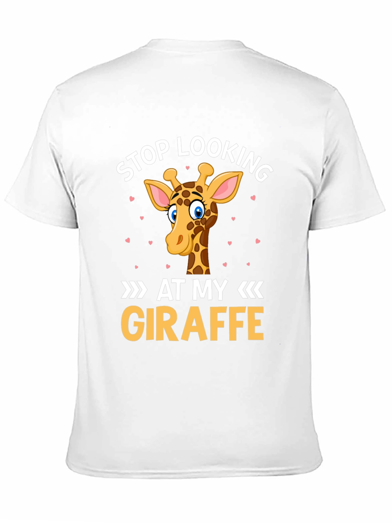 Black Stop Looking At My Giraffe T-Shirt - Novelty Graphic Tee view 11