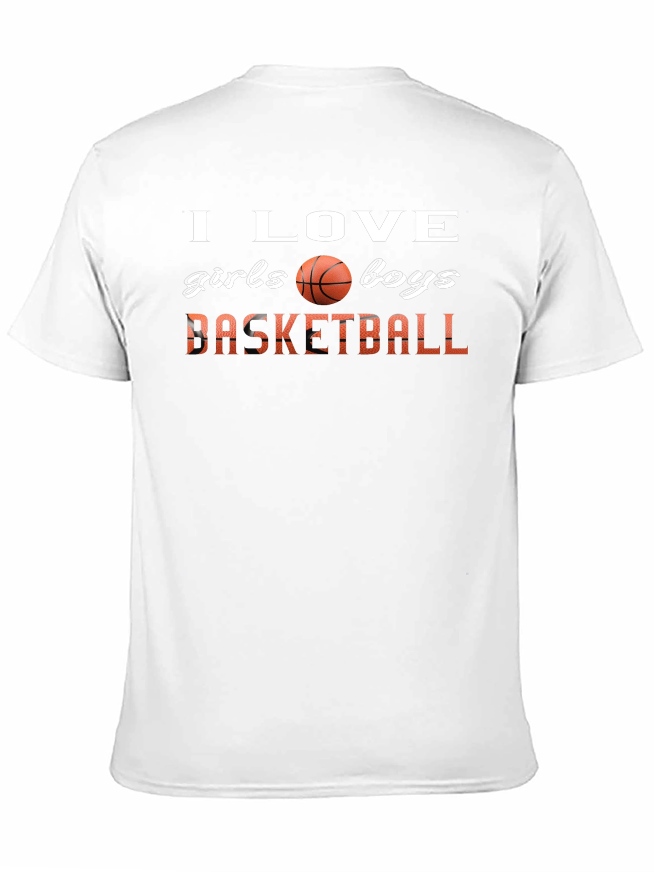 Black I Love Girls Boys Basketball Graphic T-Shirt view 11