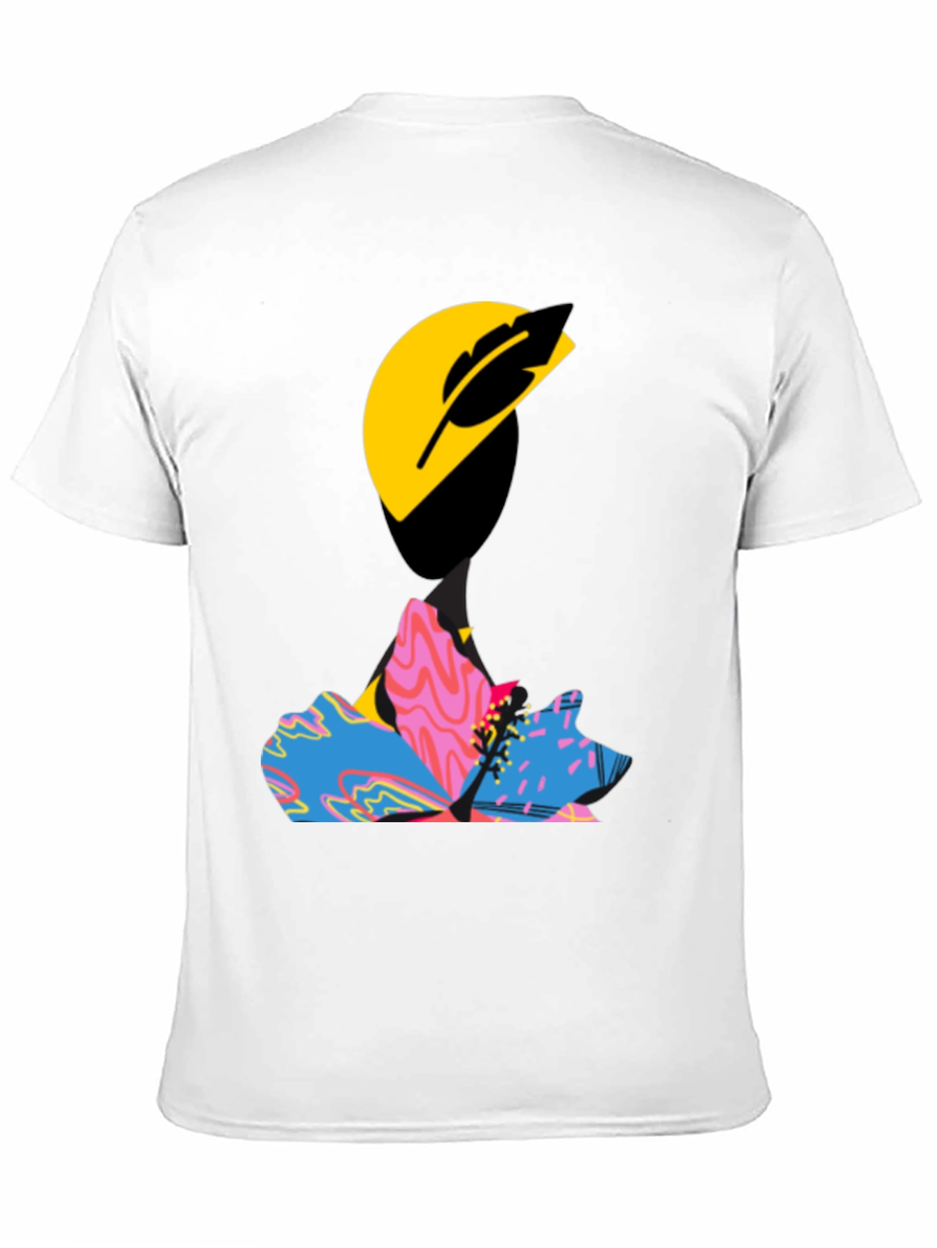 Black Abstract Graphic Print Black T-Shirt view 11