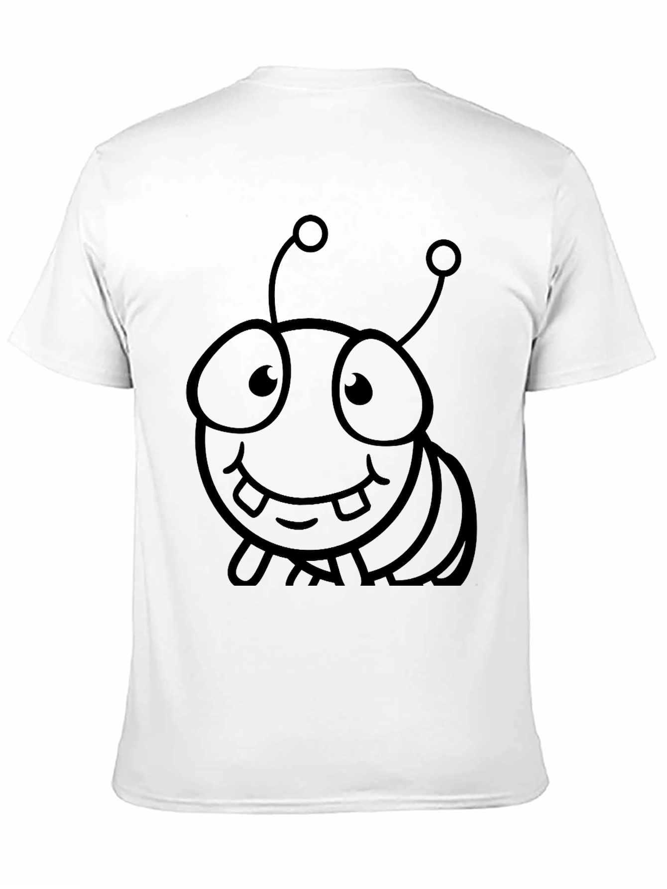 Black Cute Cartoon Bug Graphic T-Shirt view 11
