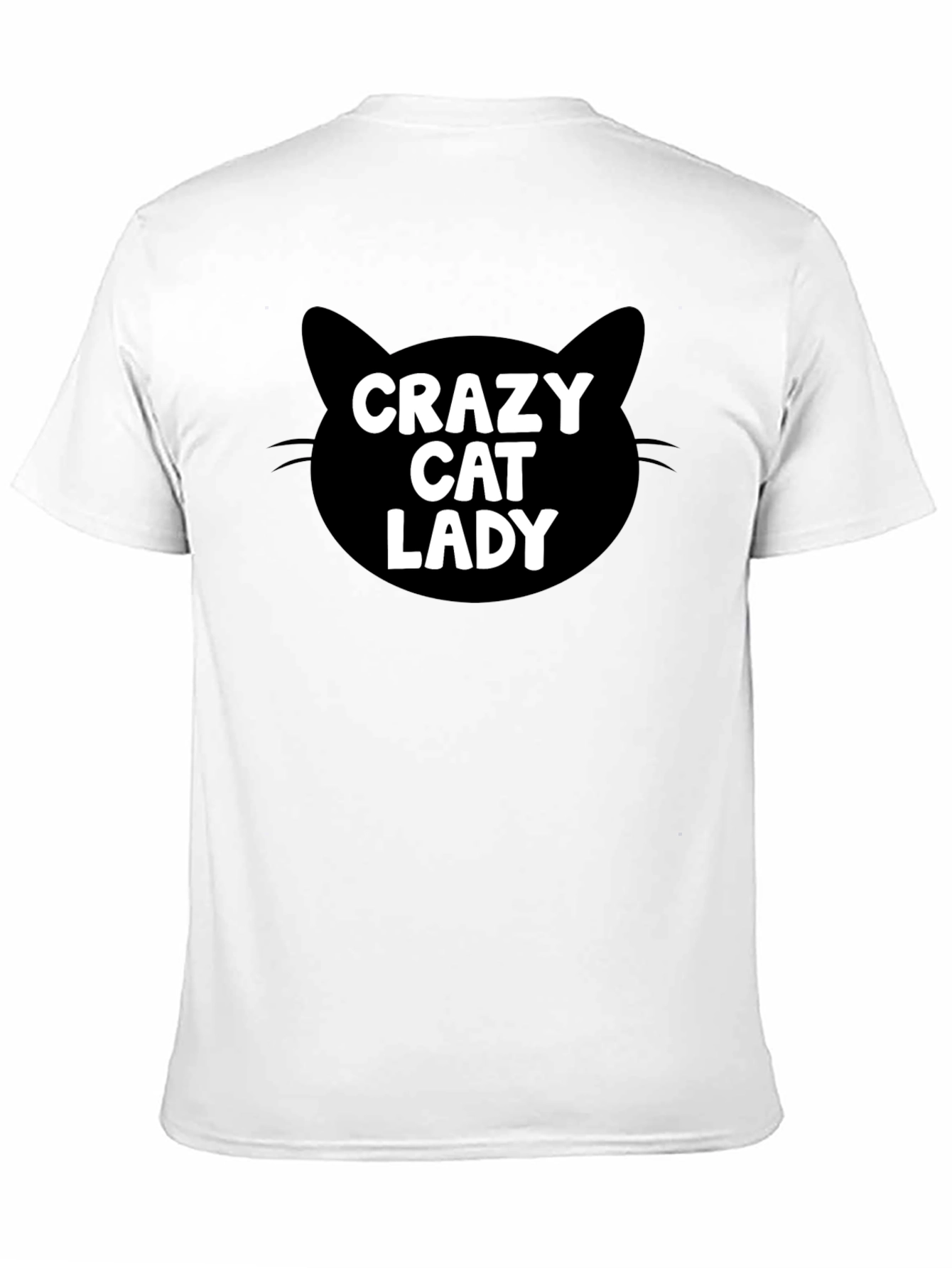 Black Crazy Cat Lady T-Shirt - Black view 11
