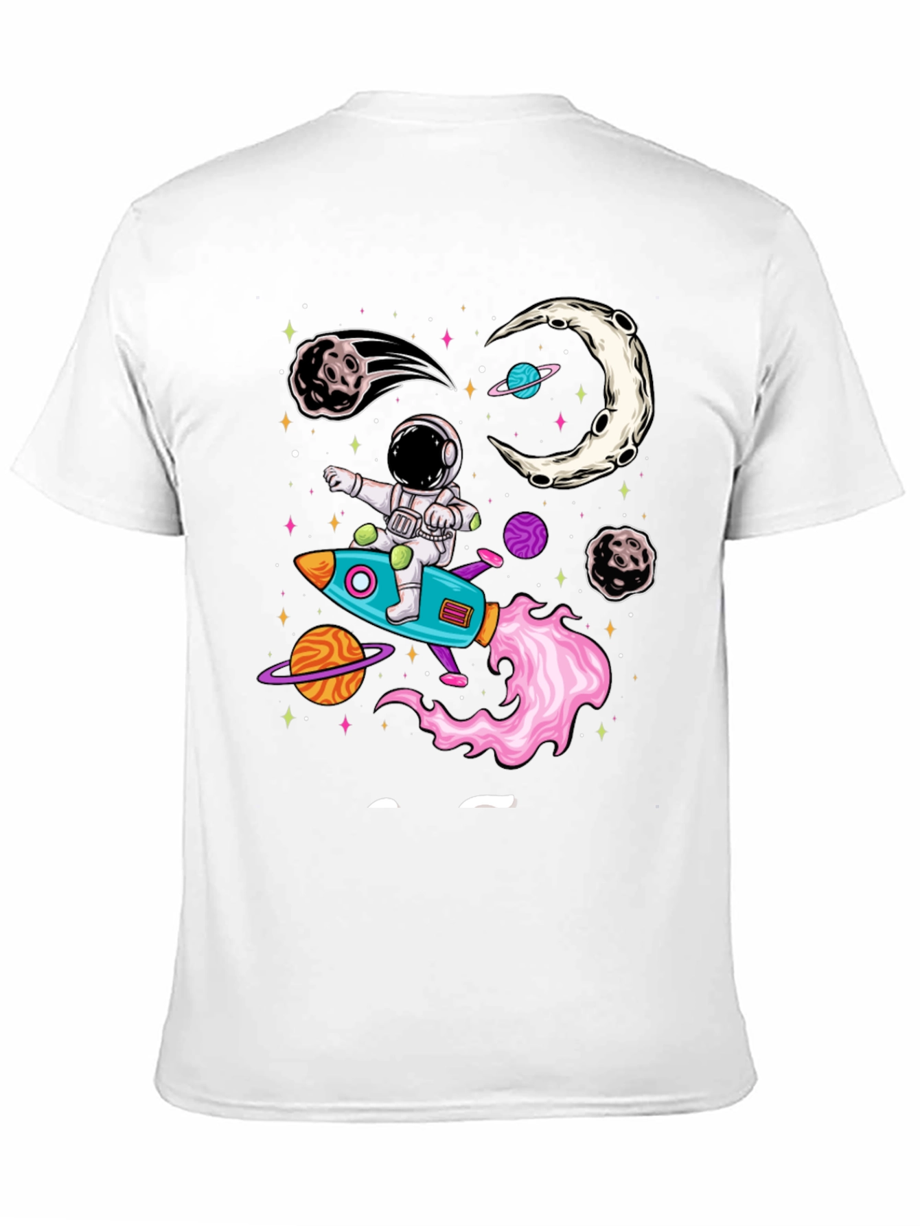 Black Astronaut Rocket Ride T-Shirt view 11