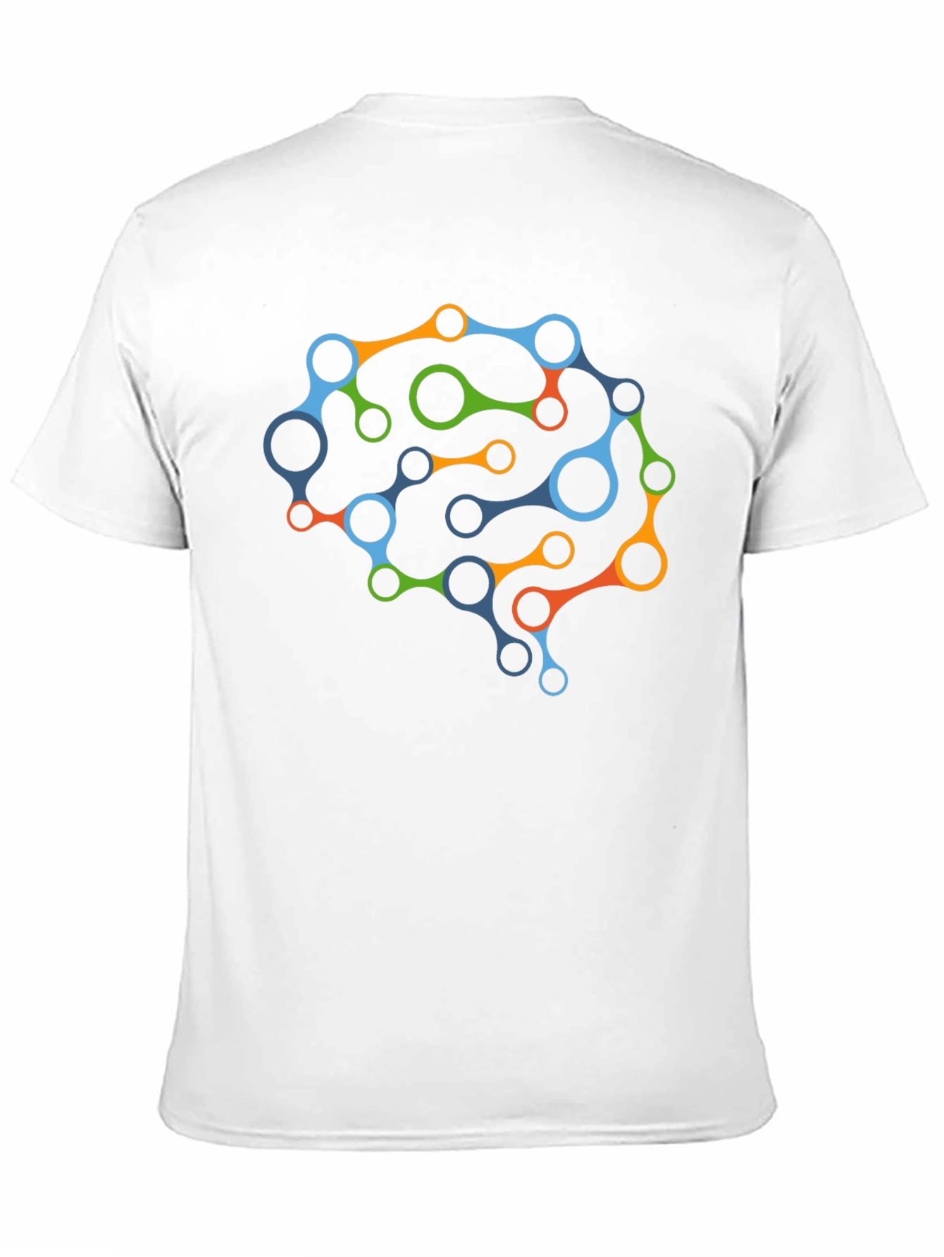 Black Brain Circuit Graphic Tee - Black Crew Neck T-Shirt view 11