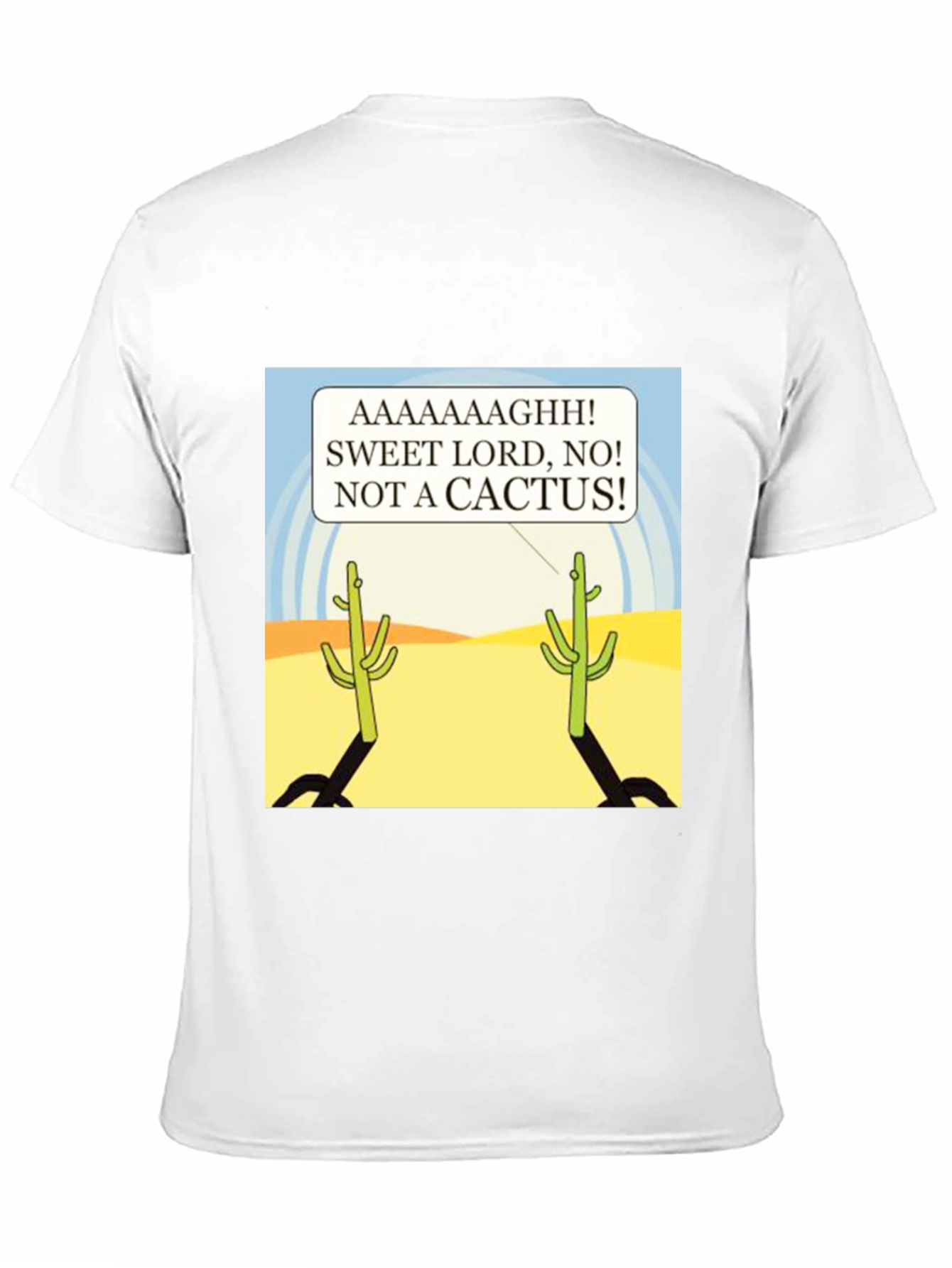 Black Funny Cactus T-Shirt - AAAAAAGHH! view 11