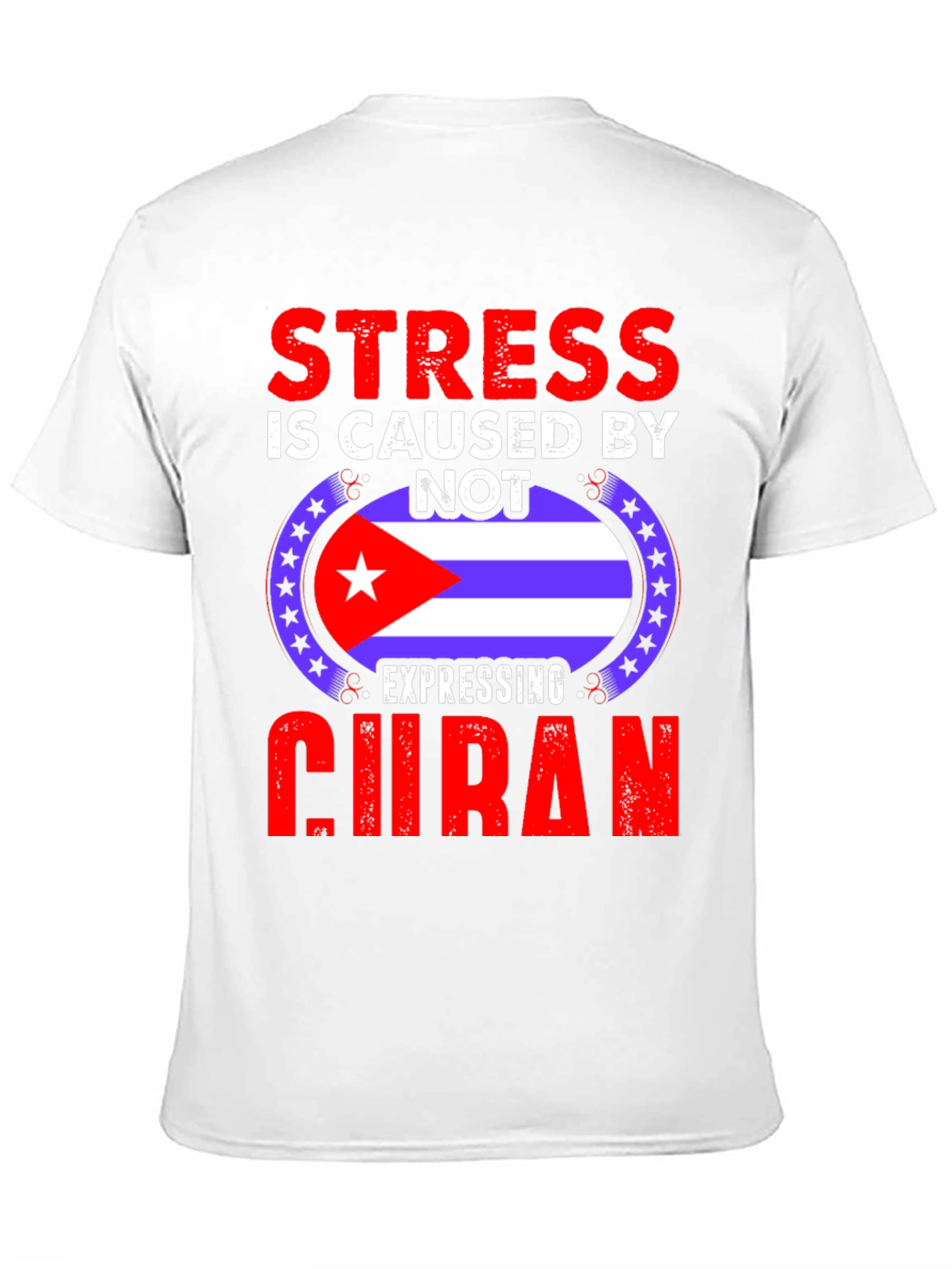 Black Cuban Pride T-Shirt - Stress Relief view 11