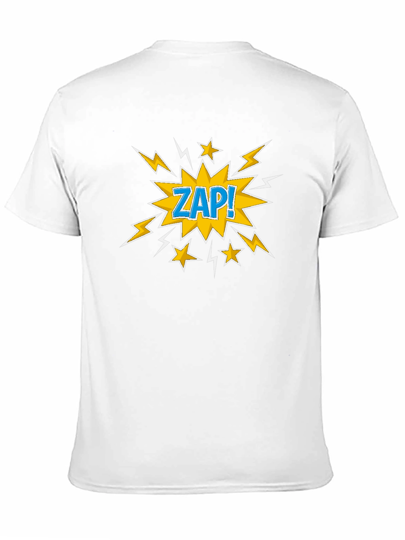 Black Zap! Graphic Print T-Shirt - Black Cotton Tee view 11