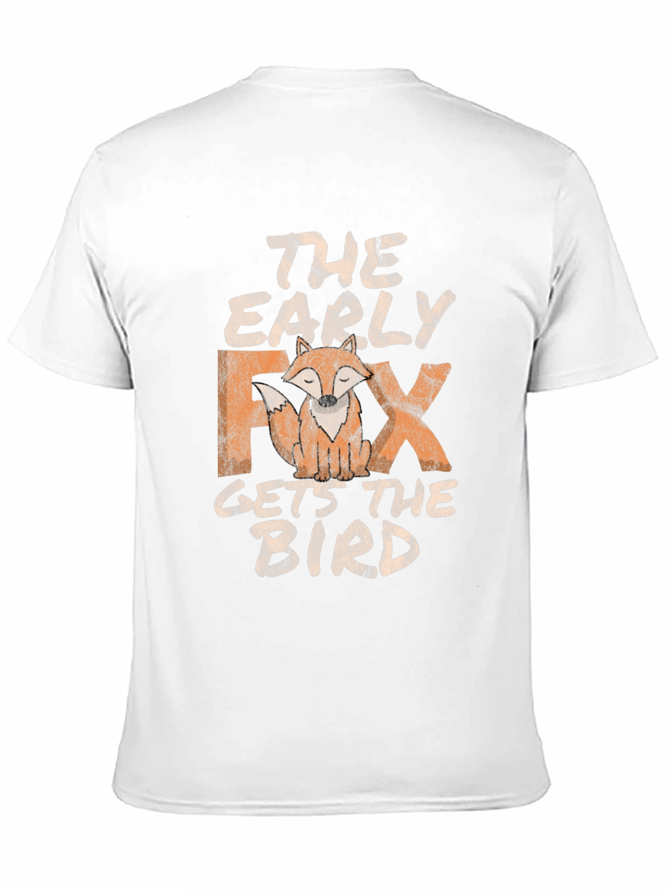 Black Early Fox Gets the Bird Graphic Tee view 11