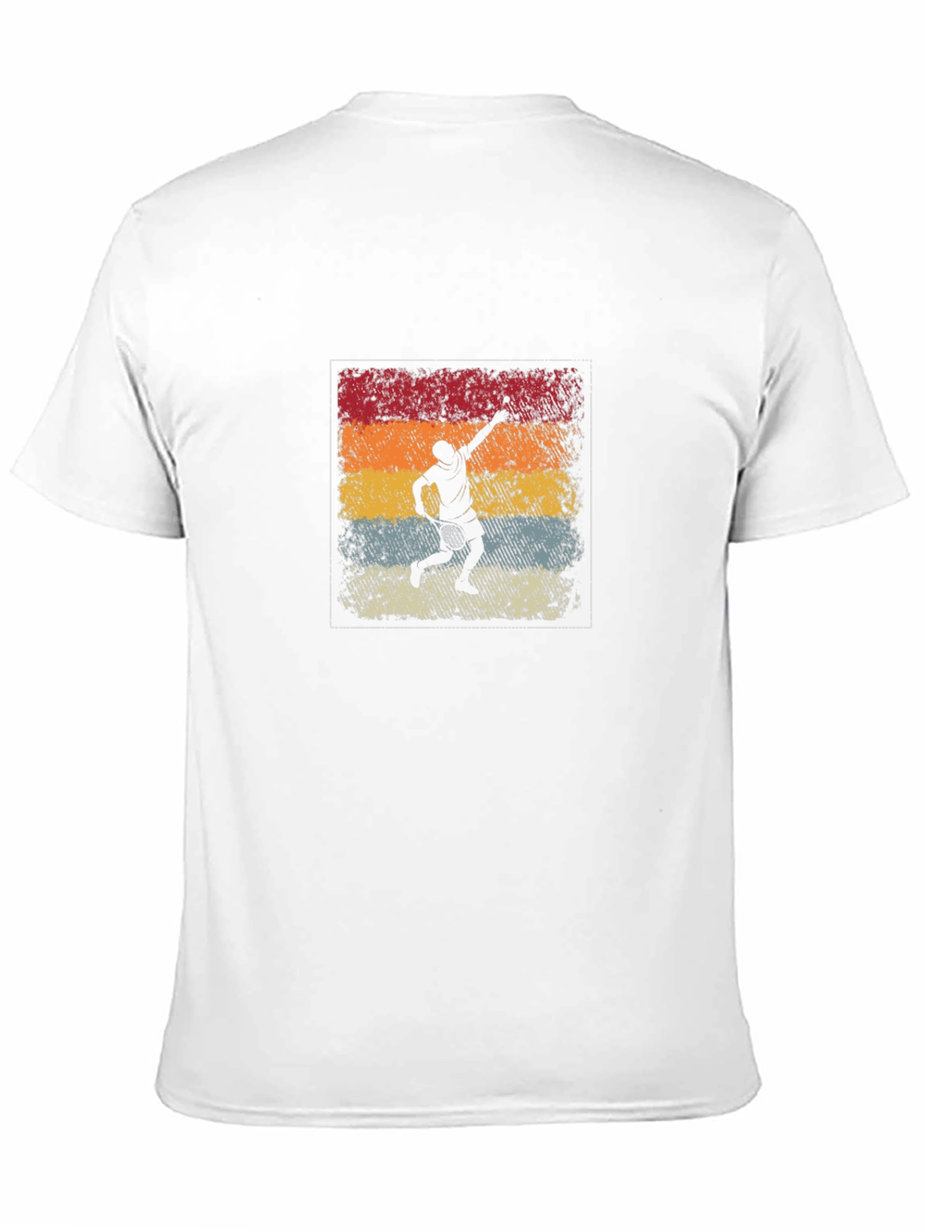 Black Vintage Tennis Player Graphic T-Shirt - Black view 11