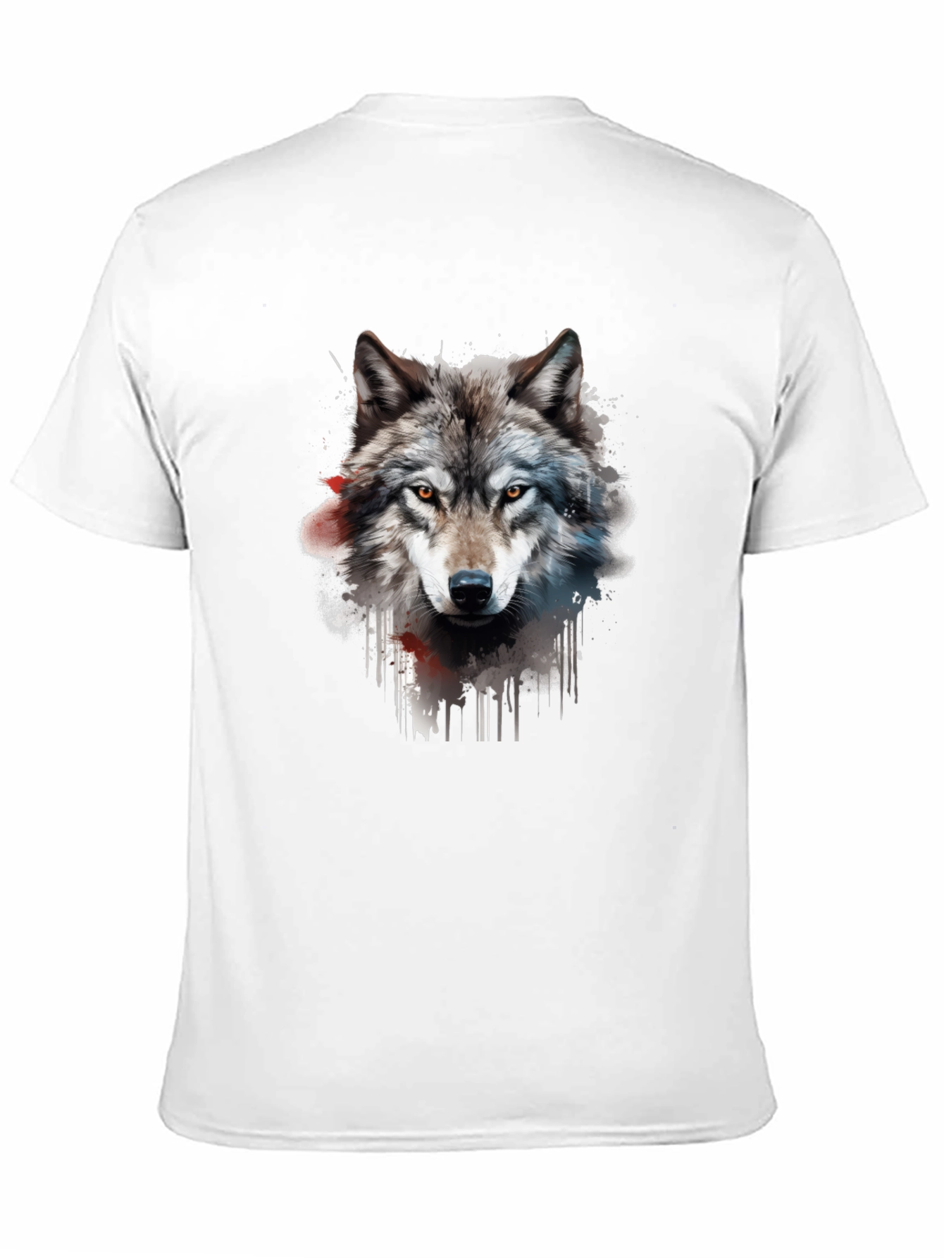 Black Wolf Graphic T-Shirt - Men's Black Tee view 11