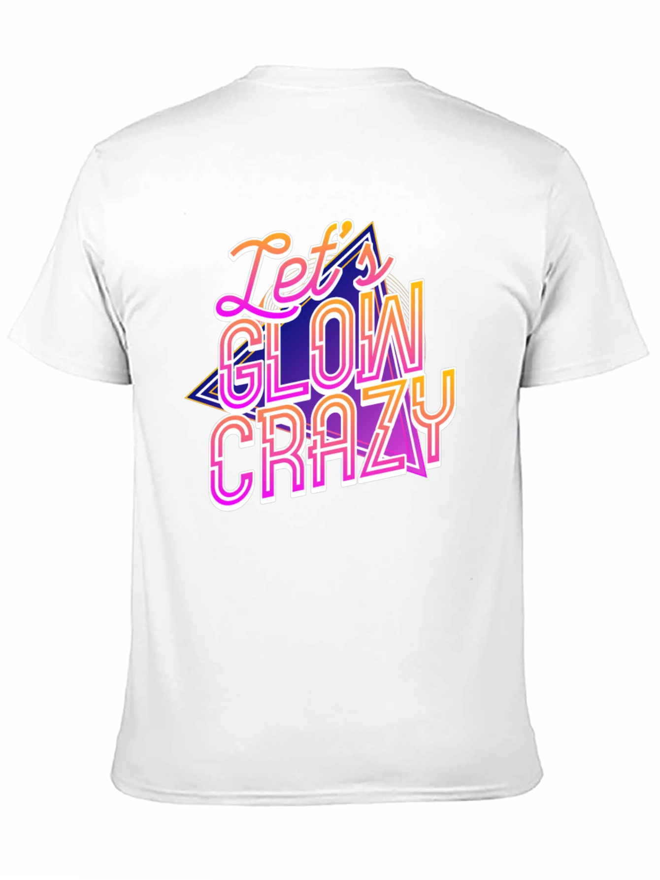 Black Let's Glow Crazy Graphic Tee - Party Shirt view 11