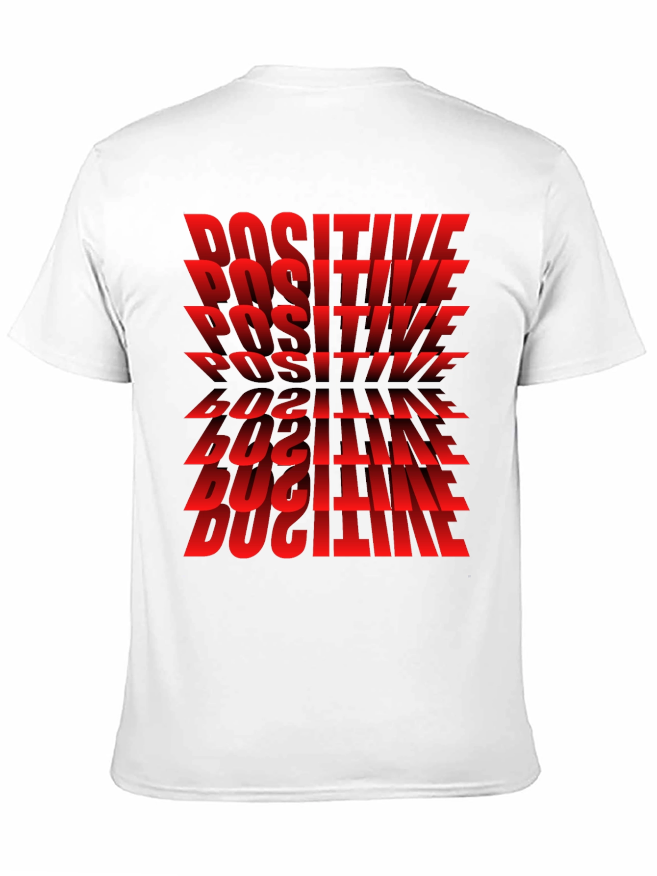 Black Positive Graphic T-Shirt - Bold Red Text Design view 11