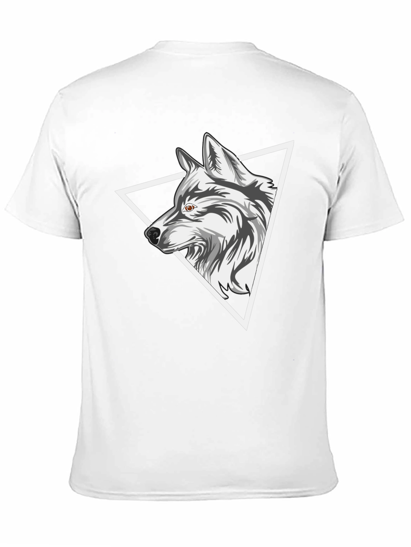 Black Wolf Triangle Graphic Tee - Black view 11
