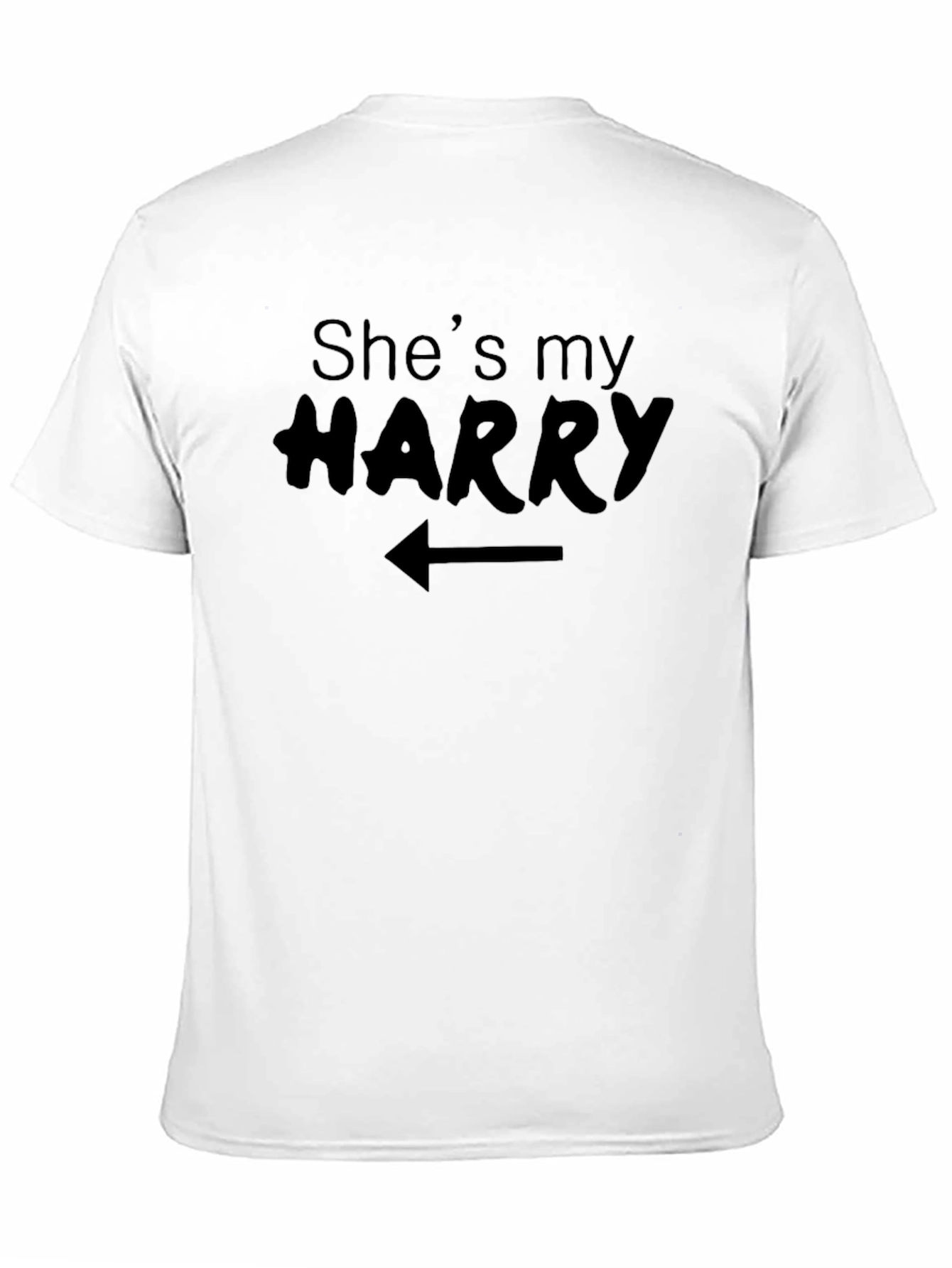 Black She's My Harry Graphic T-Shirt - Novelty Couples Tee view 11