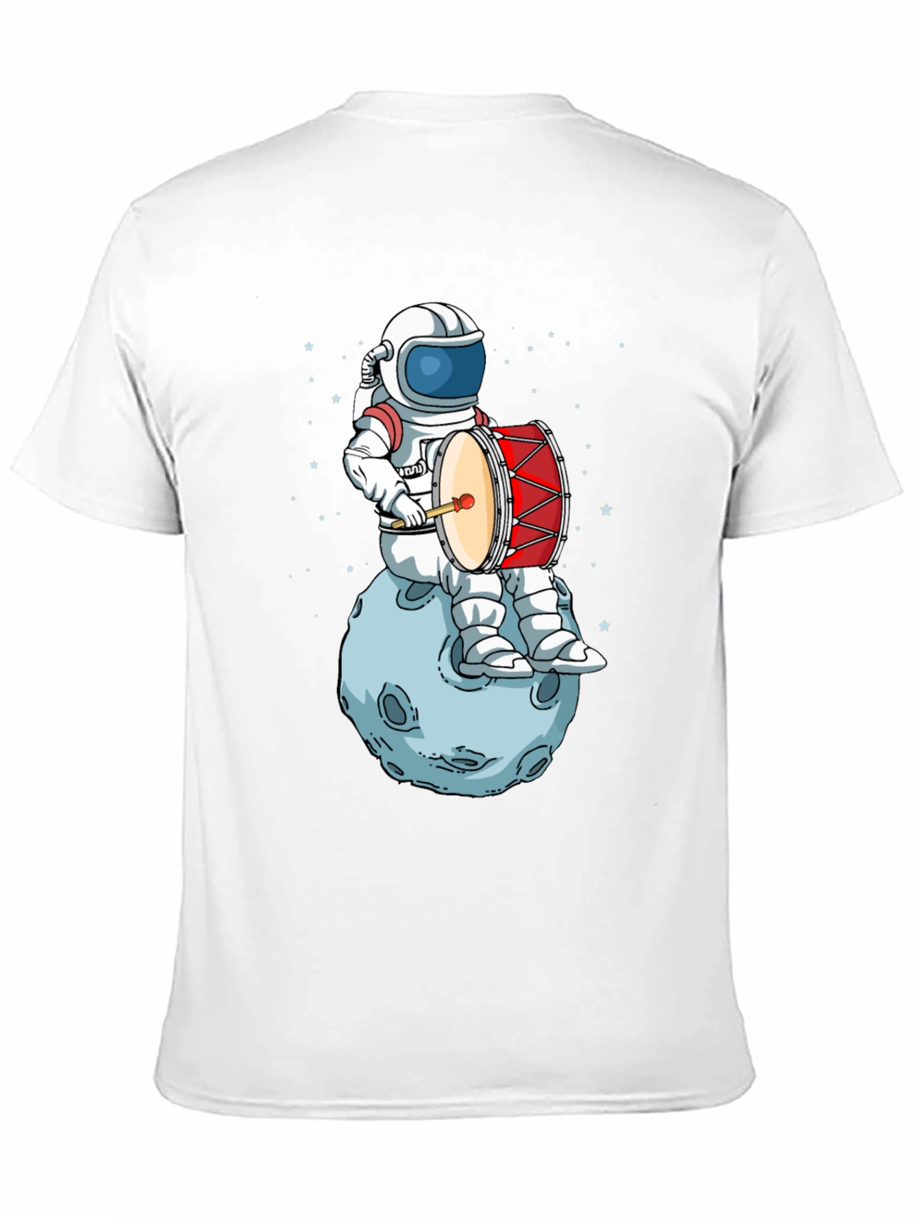 Black Astronaut Drummer T-Shirt - Space Music Tee view 11