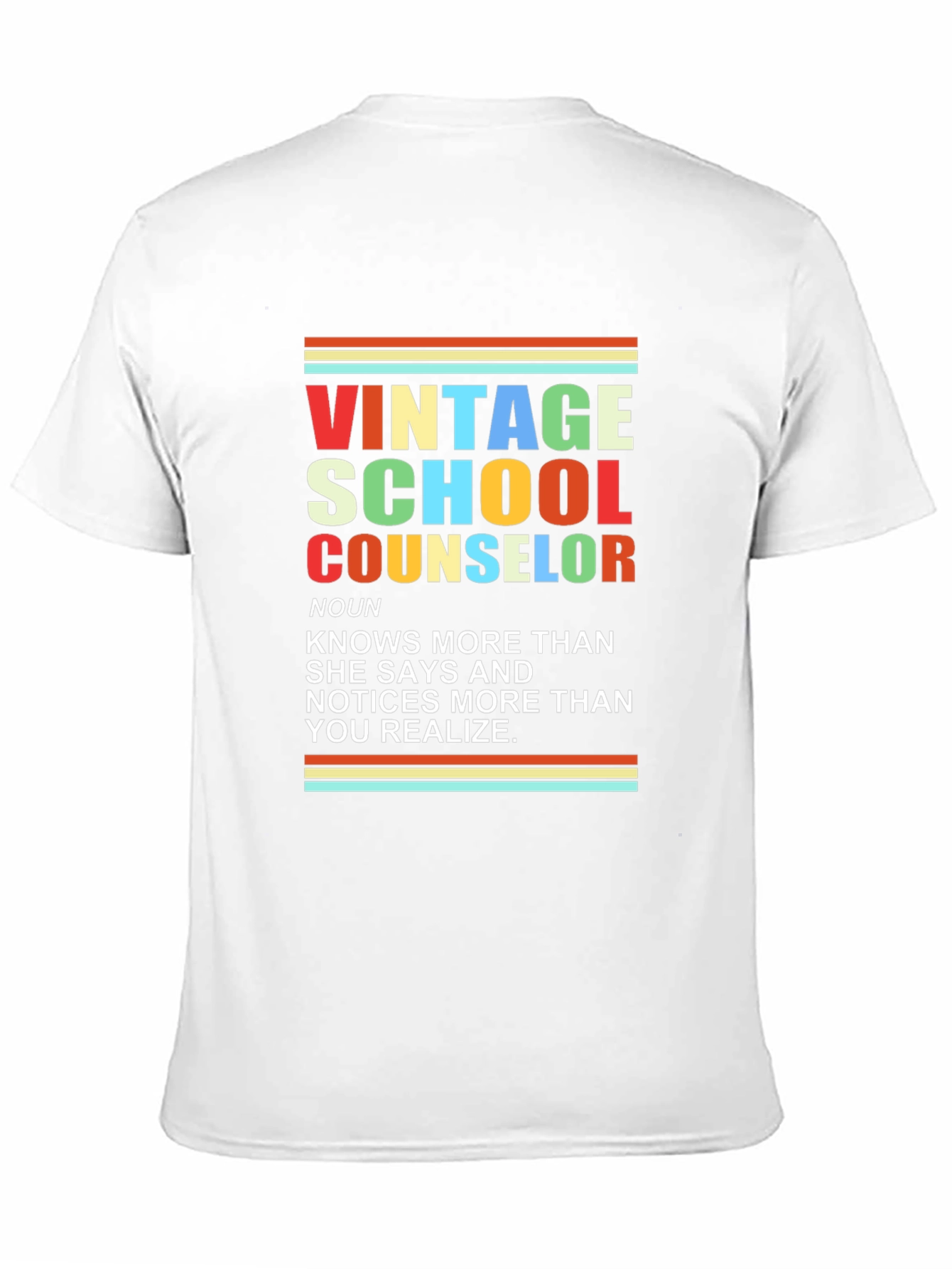 Black Vintage School Counselor T-Shirt view 11