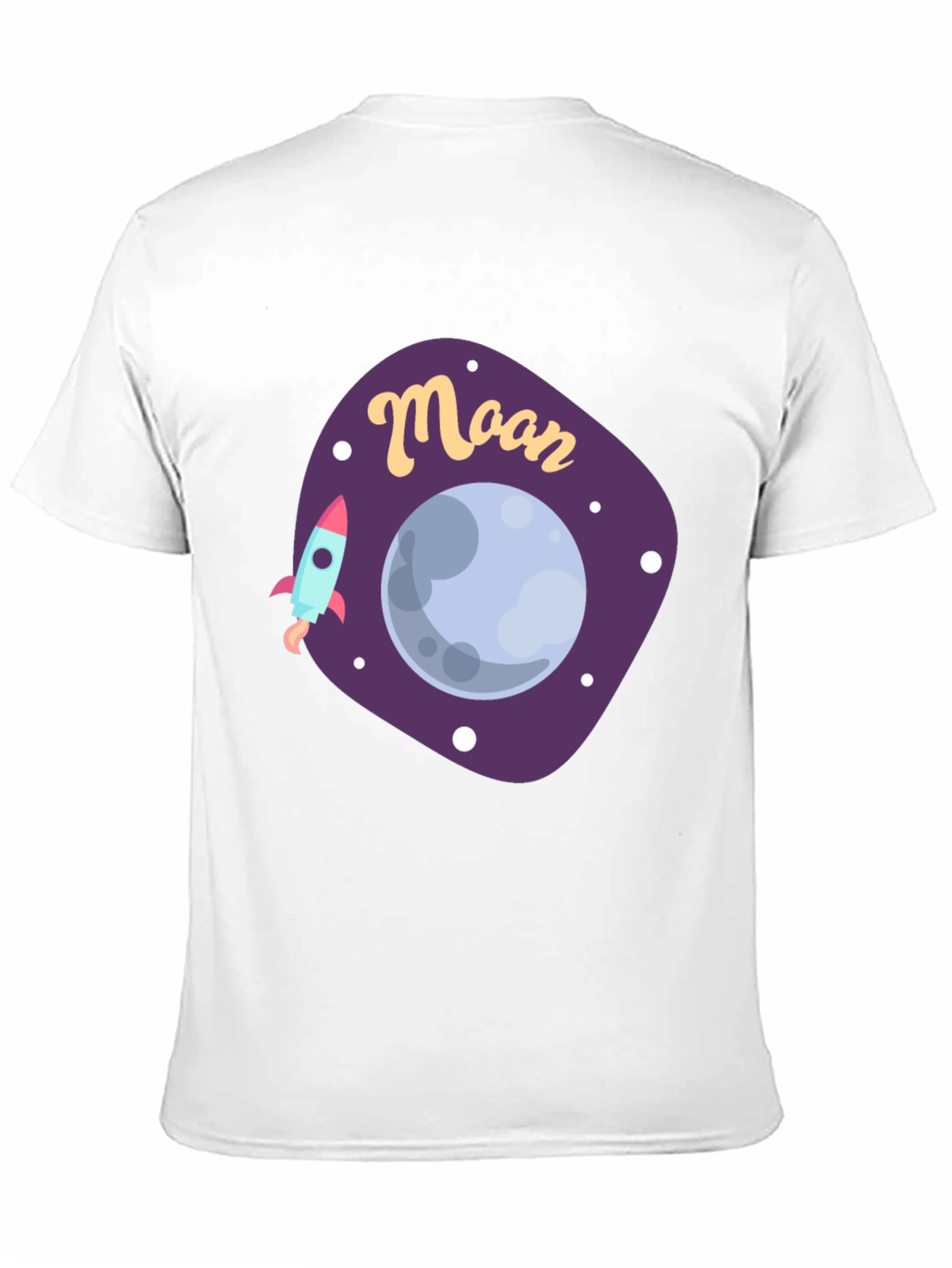 Black Moon Graphic T-Shirt - Space Rocket Design view 11