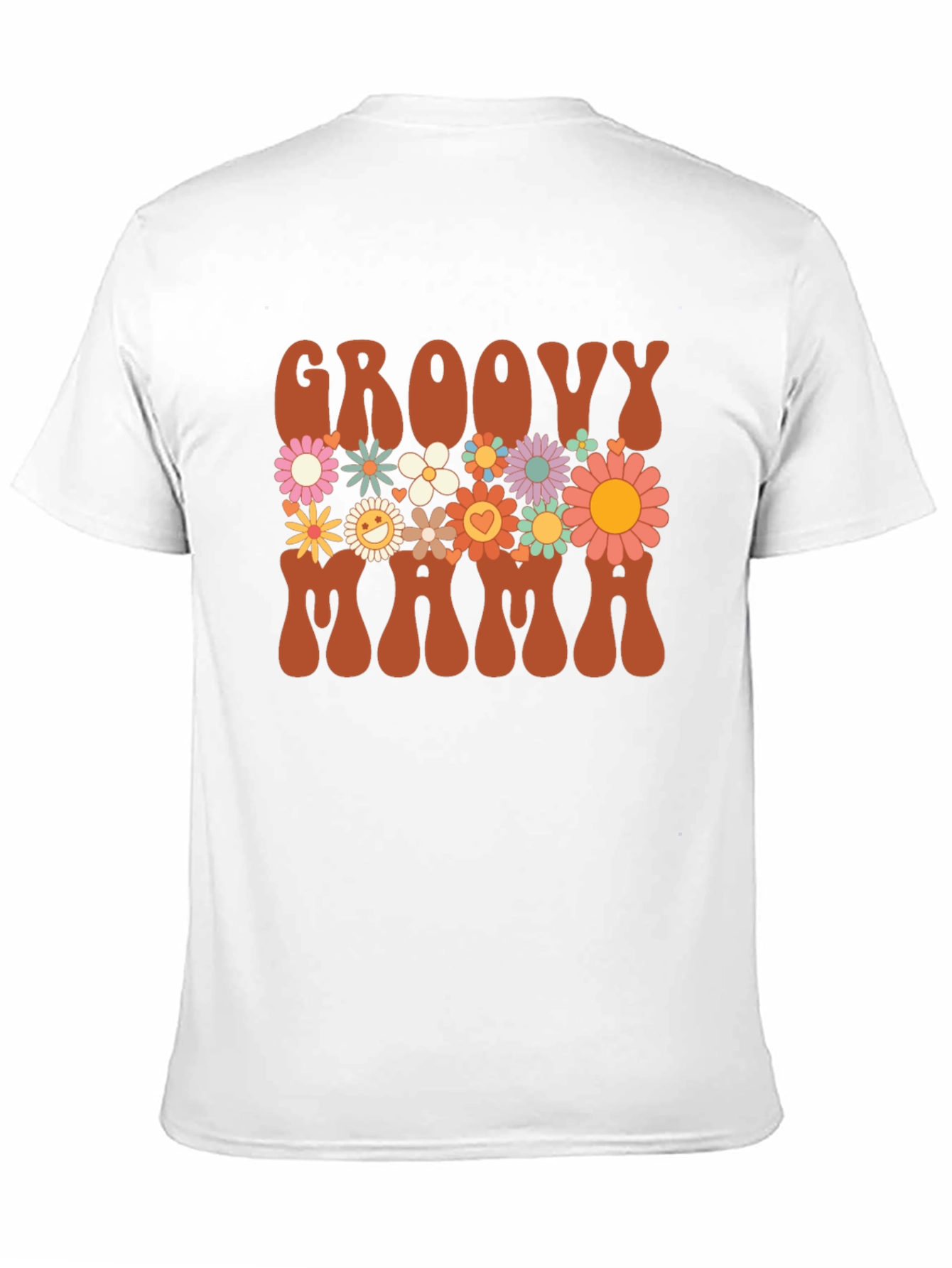 Black Groovy Mama Graphic Tee - Retro Floral Design view 11
