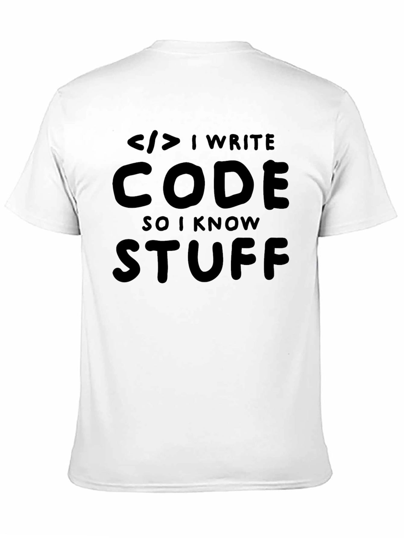 Black I Write Code So I Know Stuff Black T-Shirt view 11