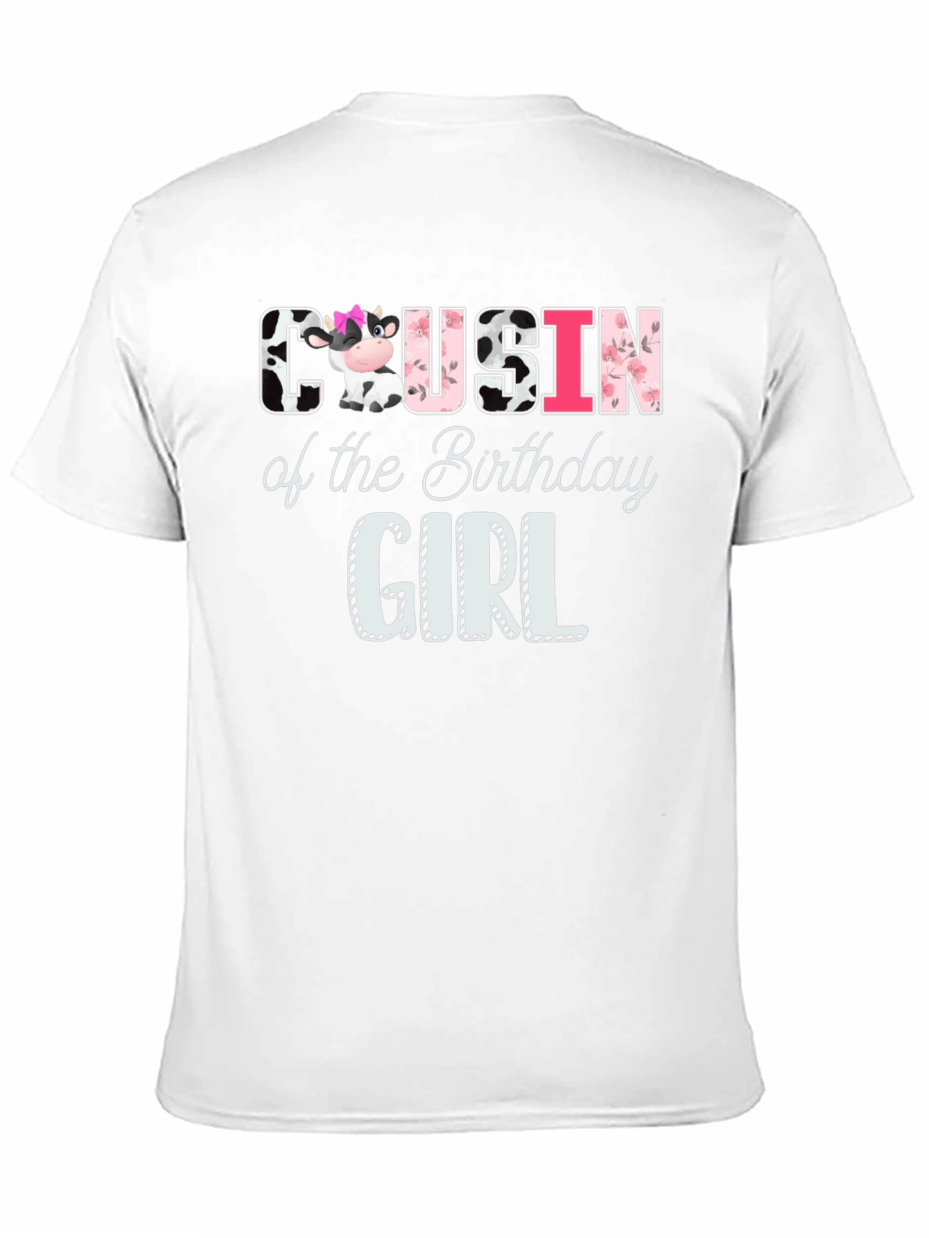 Black Cousin of the Birthday Girl T-Shirt - Cute Farm Animal Tee view 11