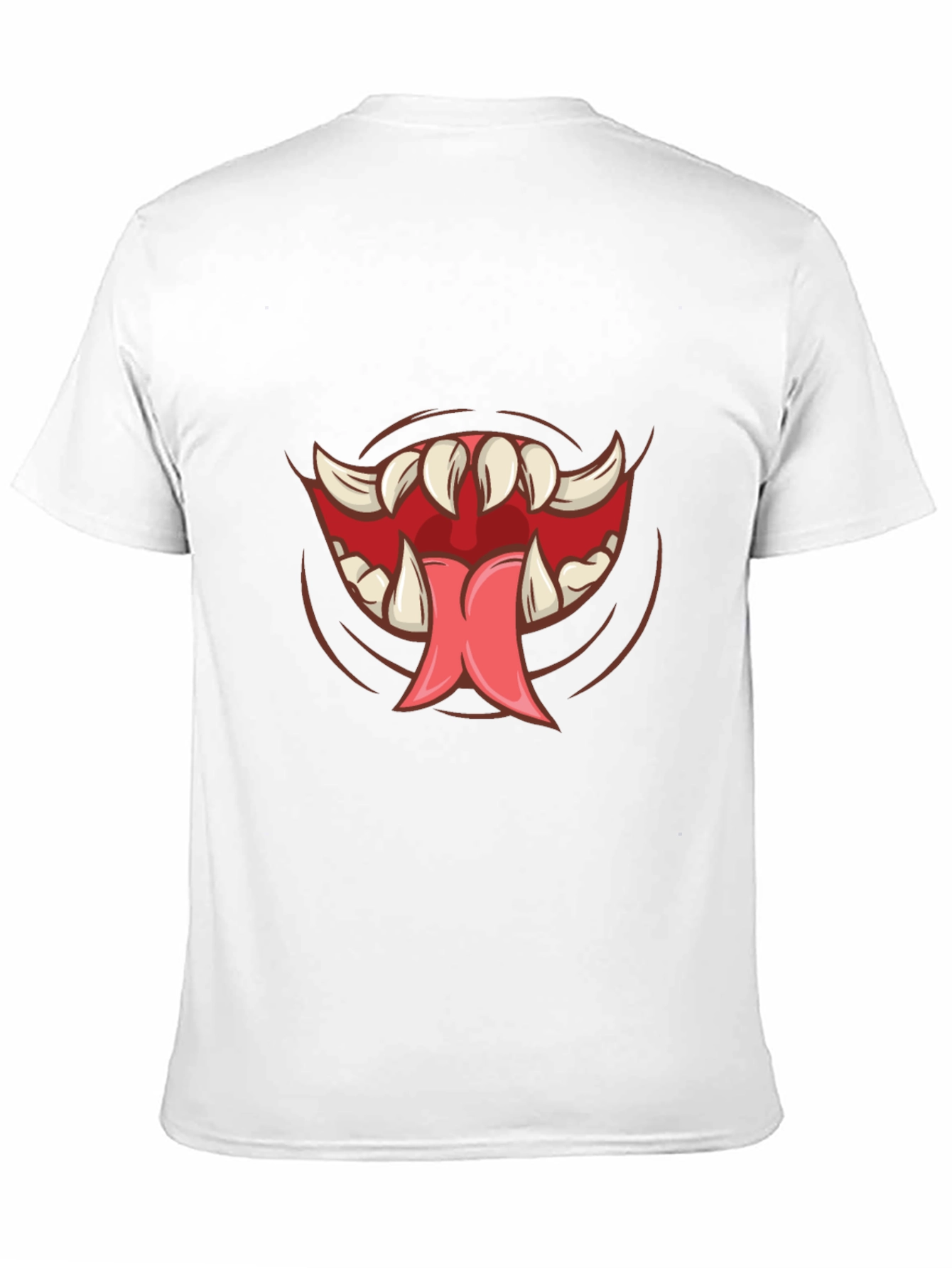 Black Monster Mouth Graphic Tee - Black Cotton Shirt view 11