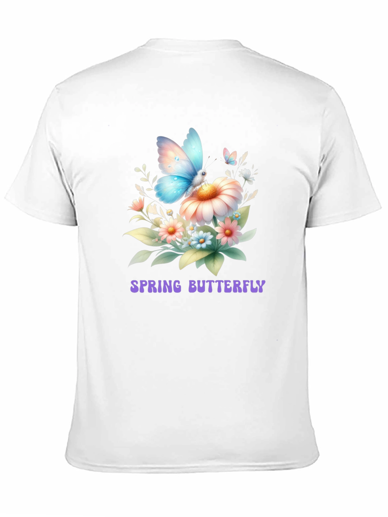 Black Spring Butterfly Graphic T-Shirt view 11