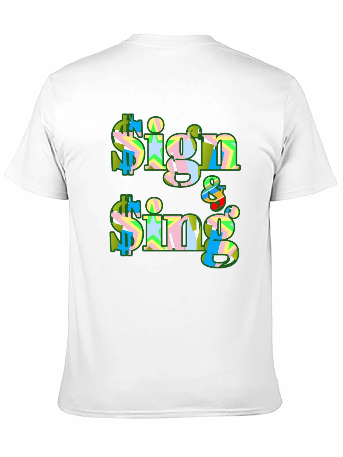 Black Sign & Sing Graphic T-Shirt - Bold Print view 11