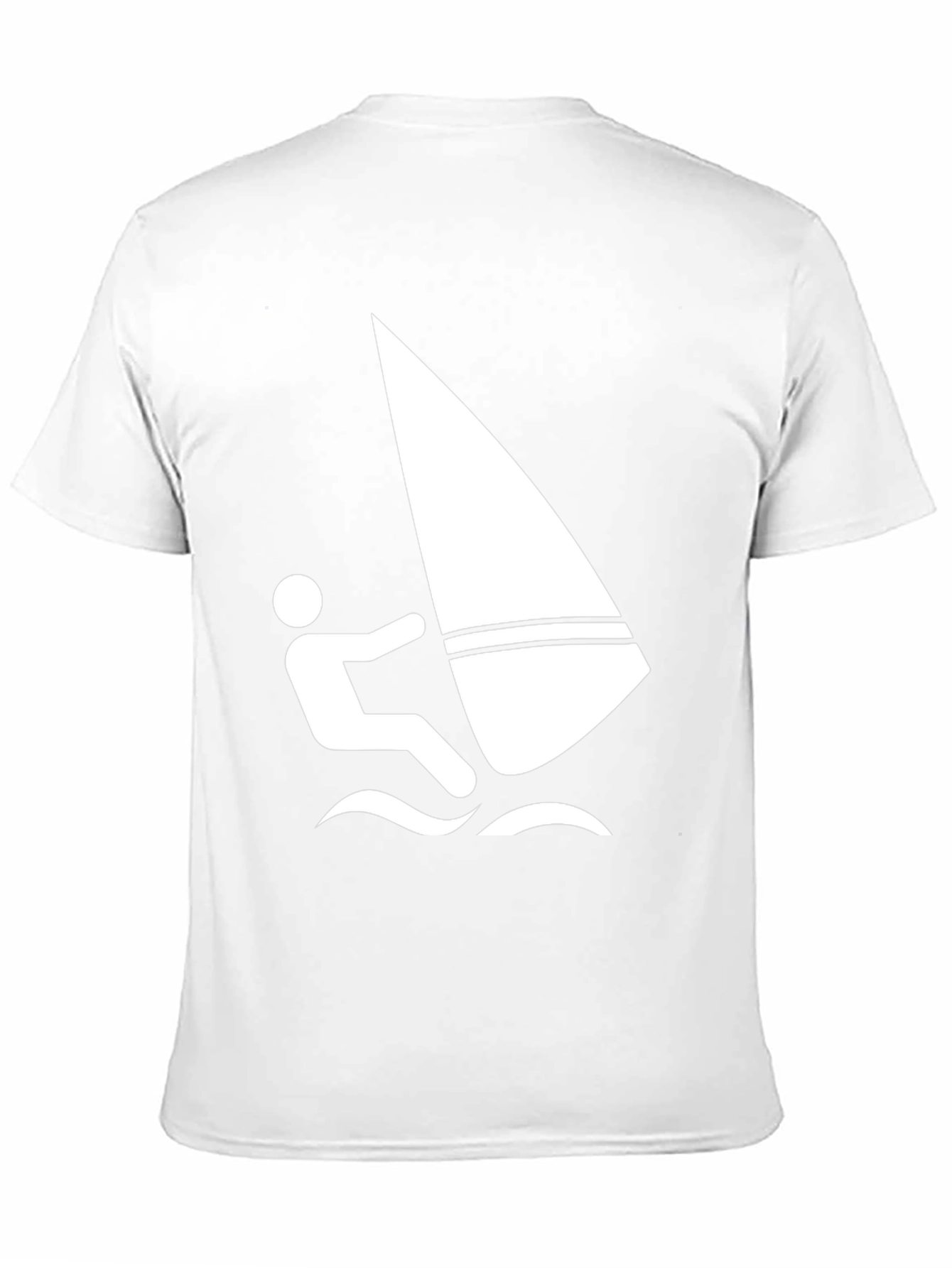 Black Windsurfing Graphic Tee - Black Cotton T-Shirt view 11